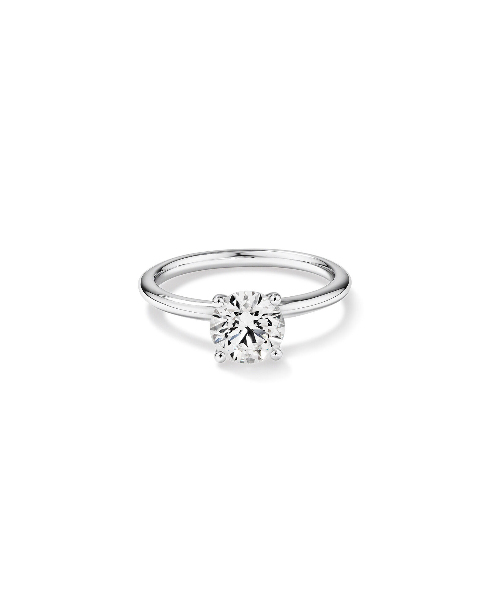 1.25 Carat TW Round Brilliant Laboratory-Grown Diamond Solitaire Engagement Ring in 14kt White Gold