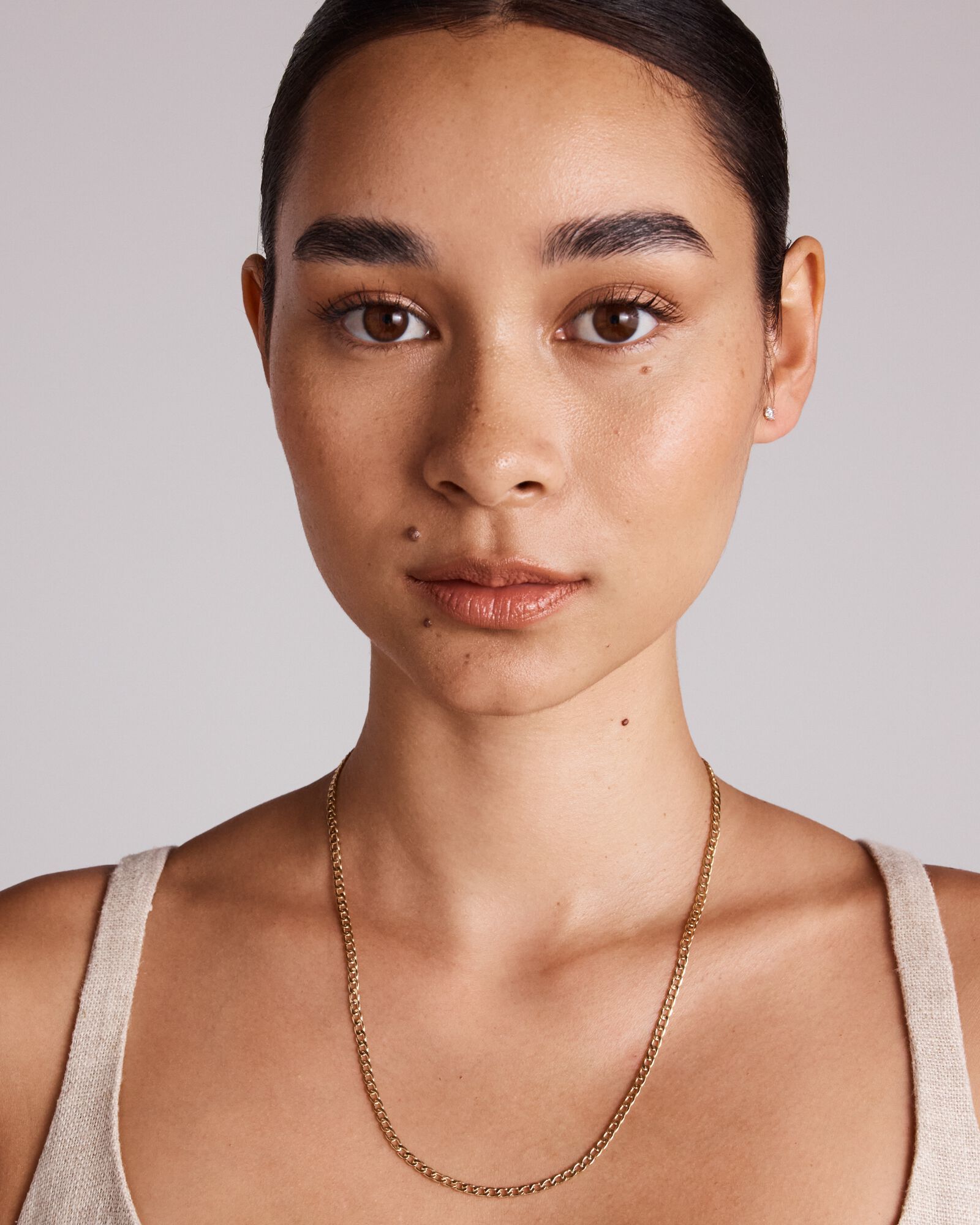 50cm (20") 3mm-3.5mm Semi Solid Curb Chain in 10kt Yellow Gold