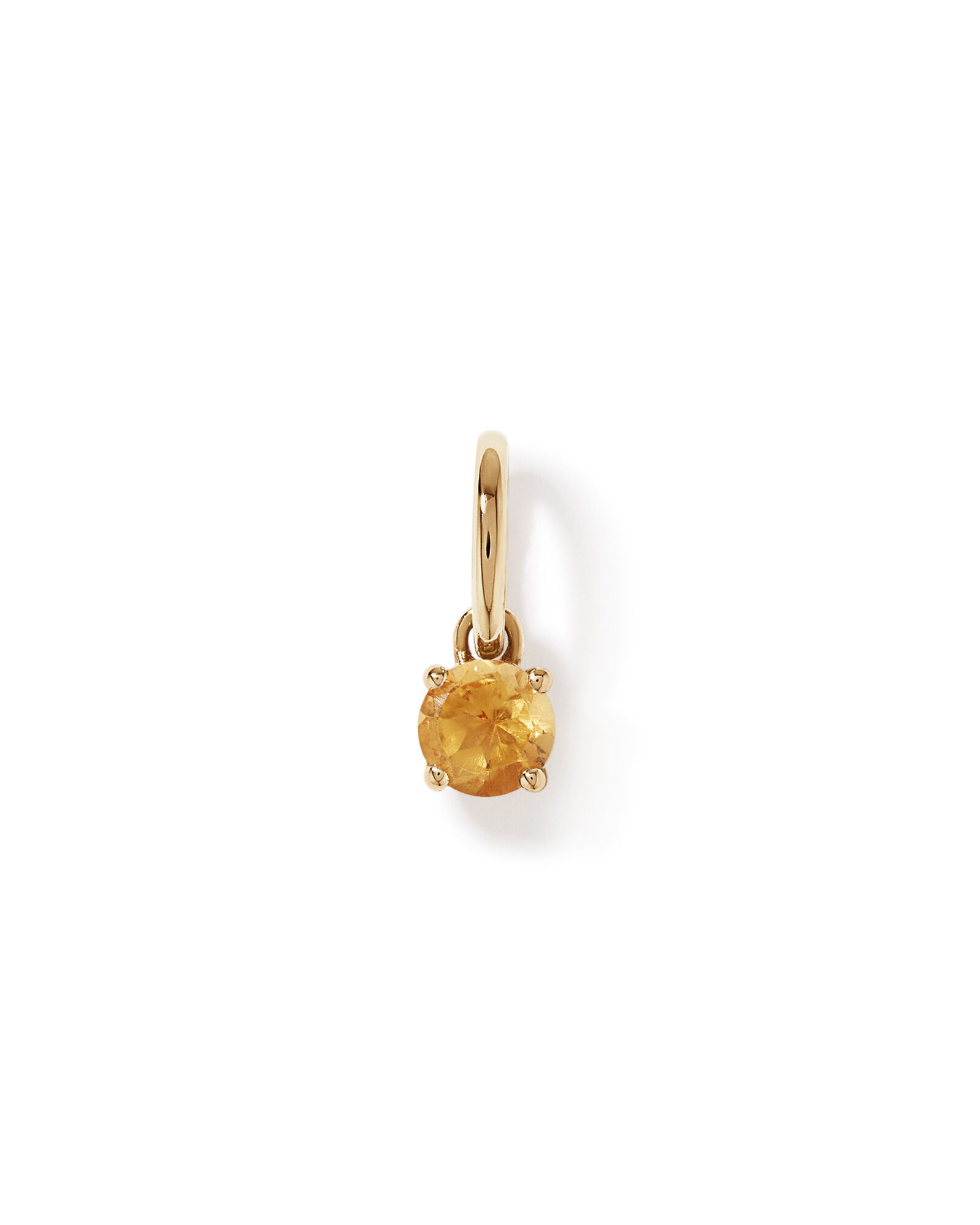Round Citrine Birthstone Pendant in 10kt Yellow Gold