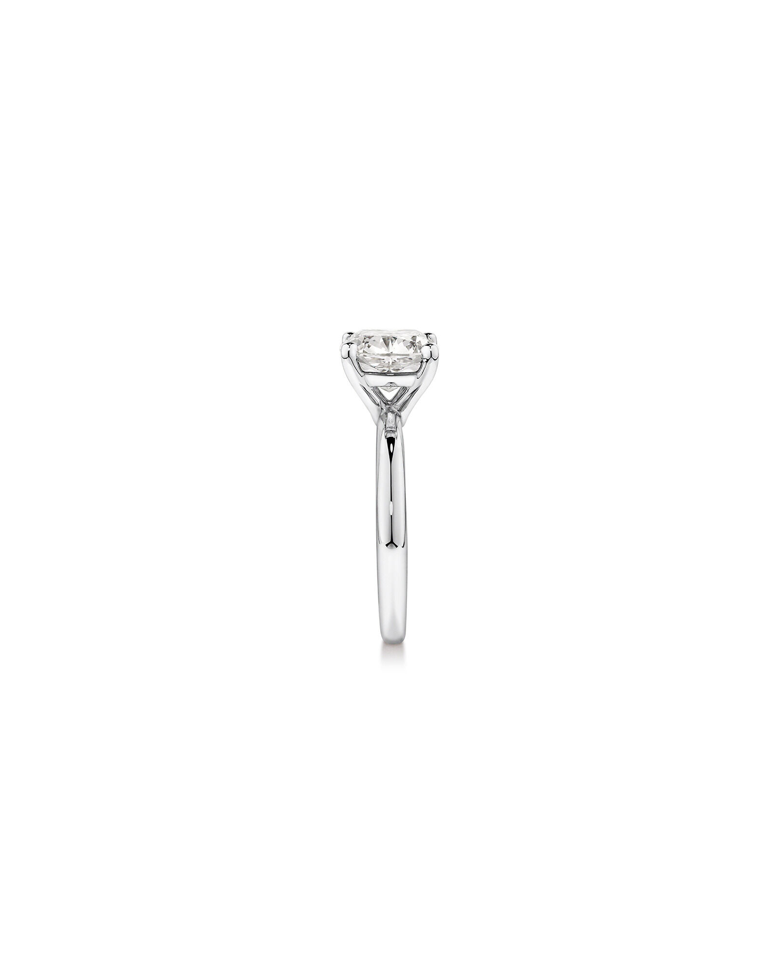 3.00 Carat TW Cushion Cut Laboratory-Grown Diamond Solitaire Engagement Ring in Platinum