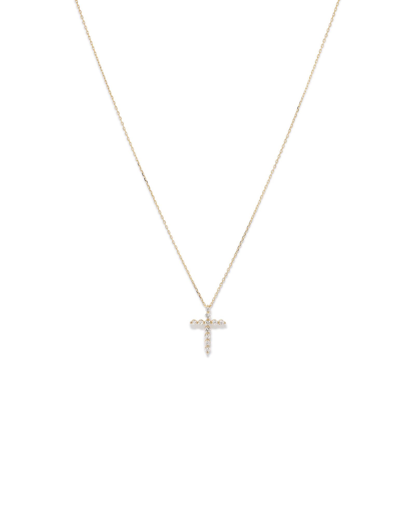 0.25 Carat TW Diamond Cross Pendant in 10kt Yellow Gold