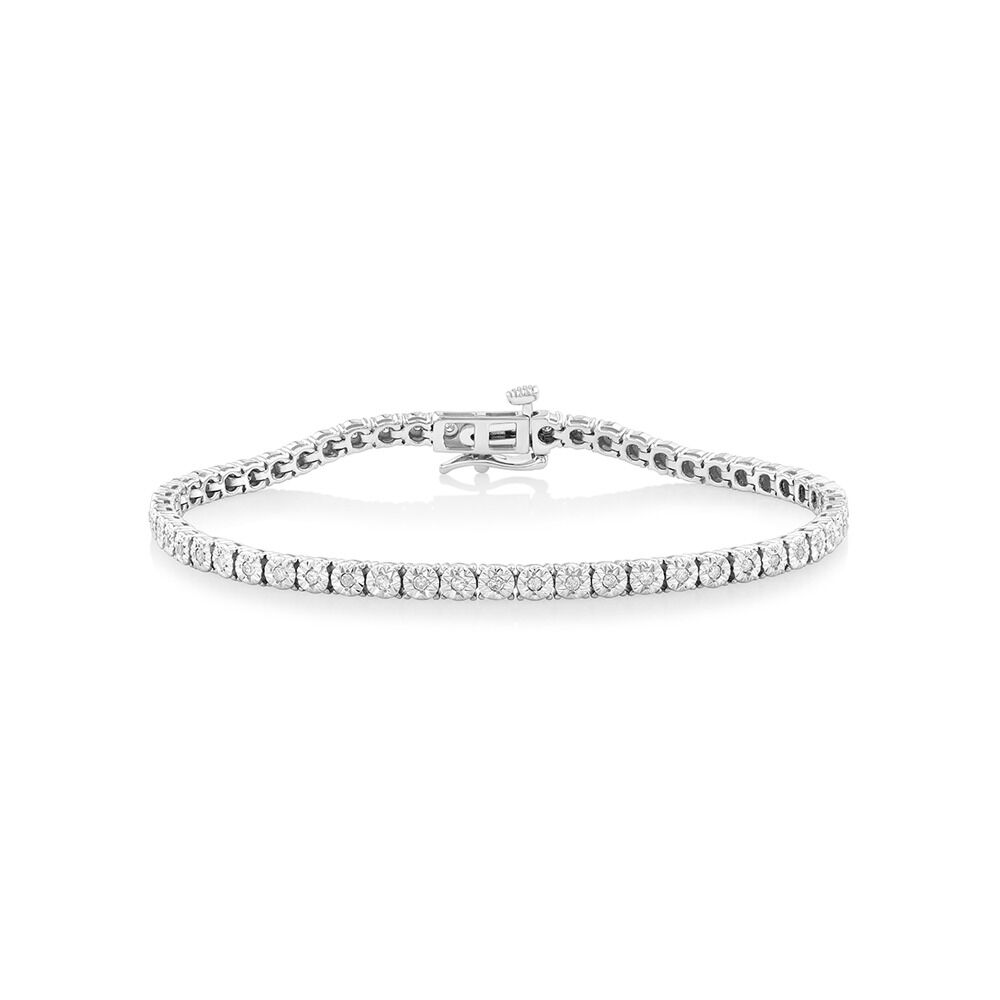 0.50 Carat TW Diamond Tennis Bracelet in Sterling Silver
