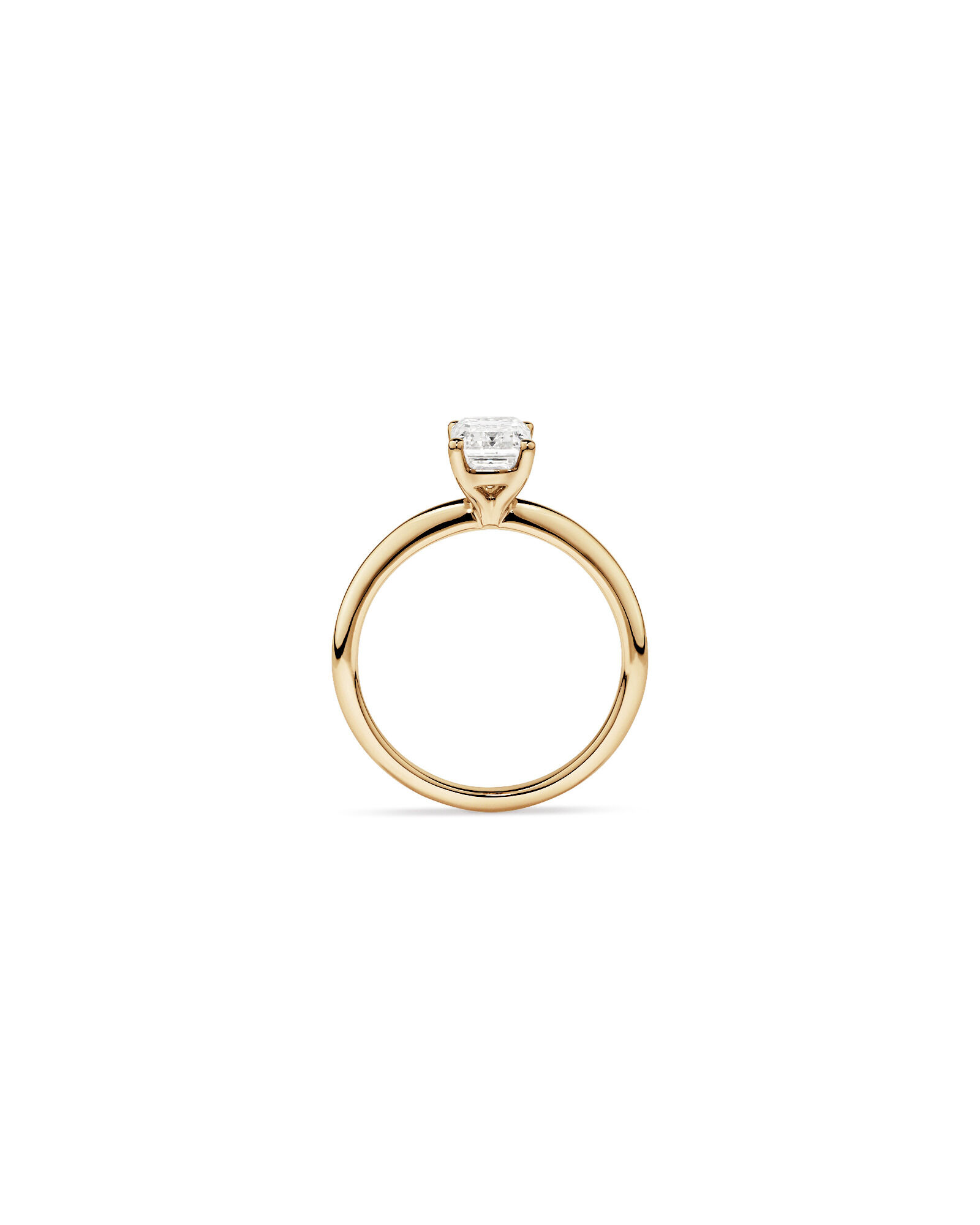1.25 Carat TW Emerald Cut Laboratory-Grown Diamond Solitaire Engagement Ring In 14kt Yellow Gold