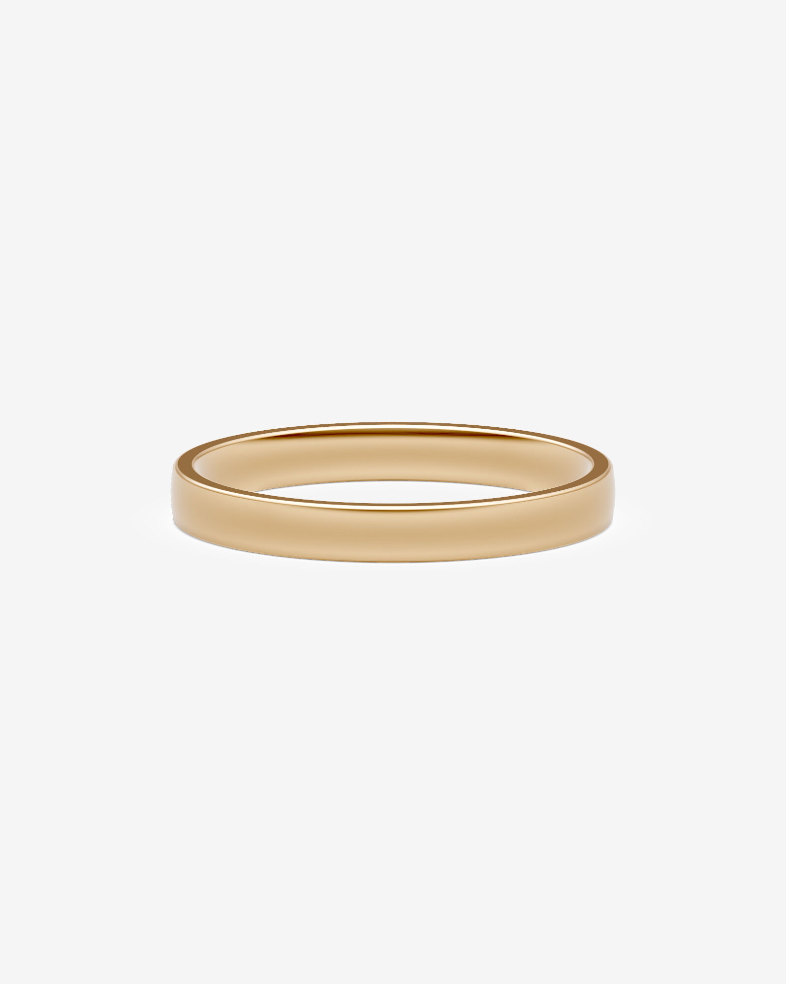 Half Round Wedding Band in 10kt Yellow Gold
