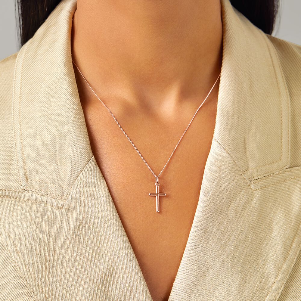 Cross Pendant in 10kt Rose Gold