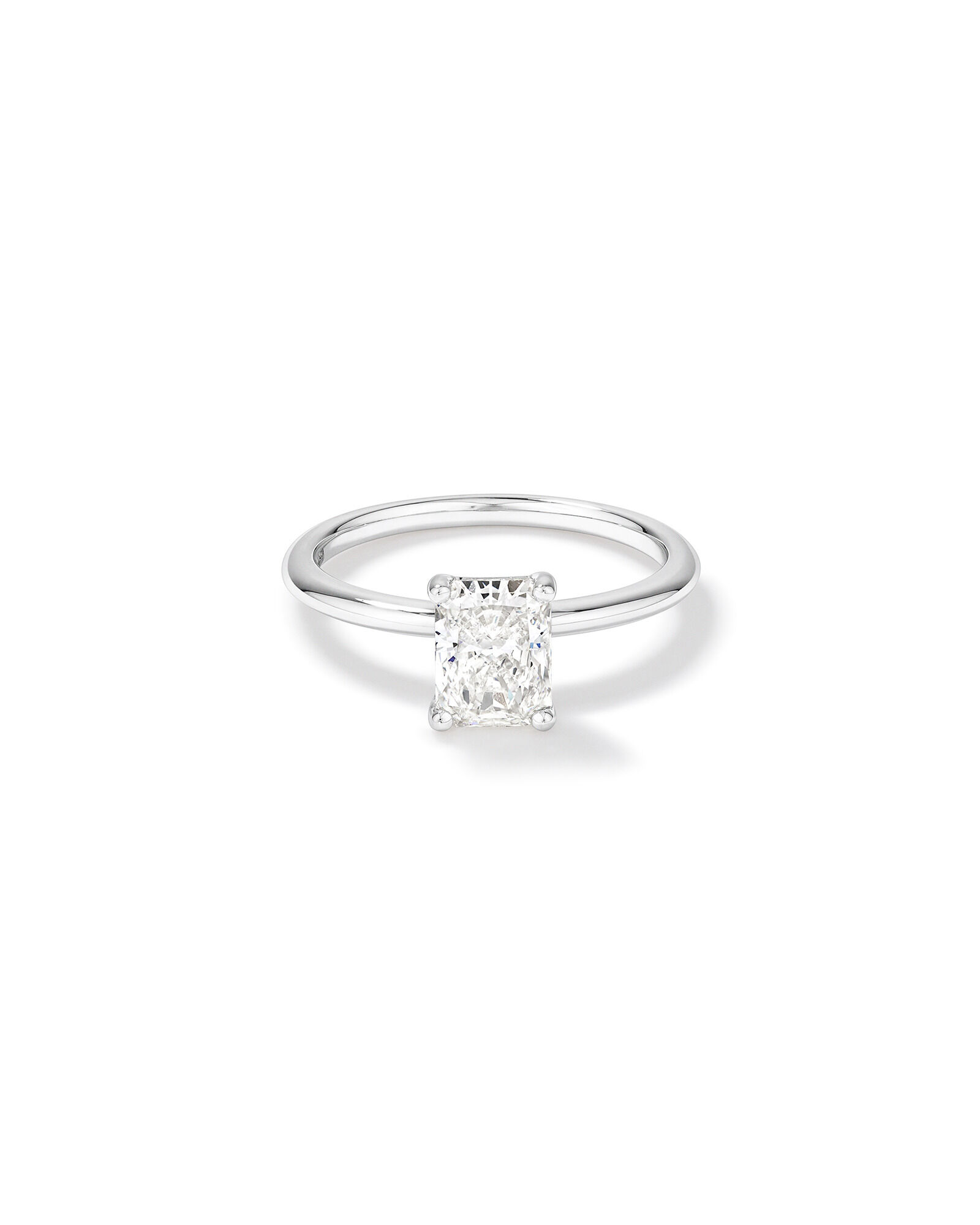 1.25 Carat TW Radiant Laboratory-Grown Diamond Solitaire Engagement Ring in 14kt White Gold