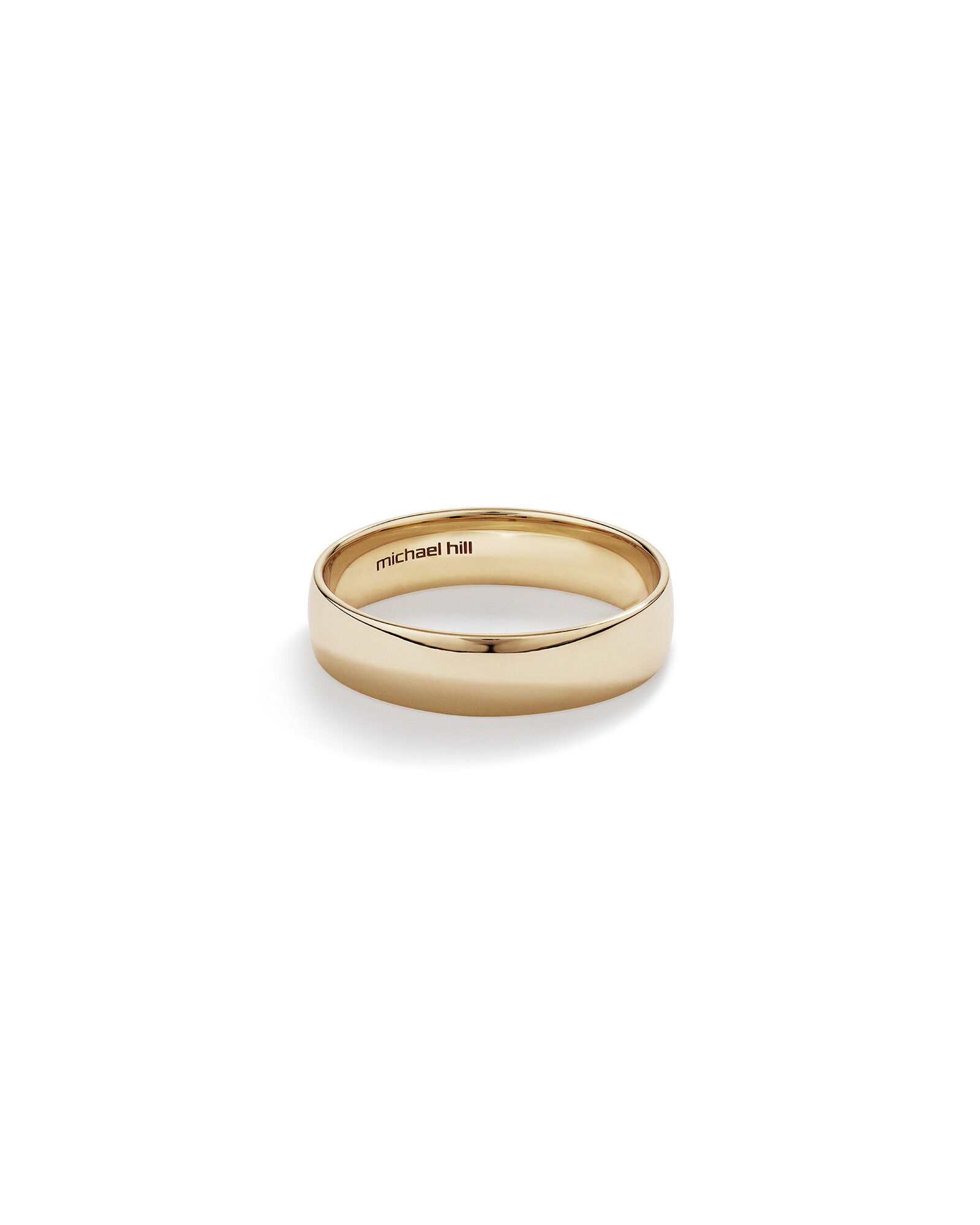 5mm Lite Half Round Wedding Band in 10kt Yellow Gold