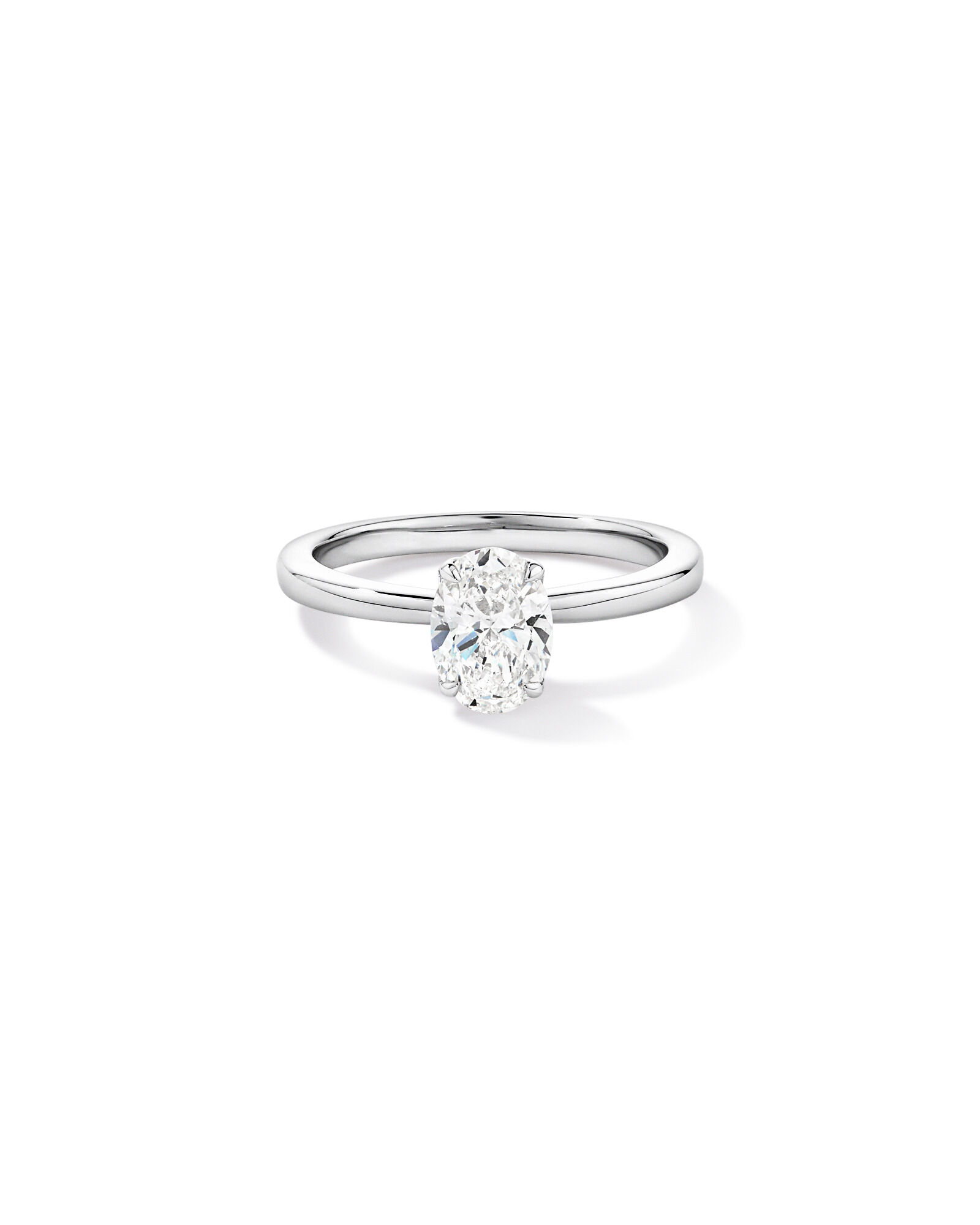 1.00 Carat TW Oval Solitaire Ring in Recycled Platinum