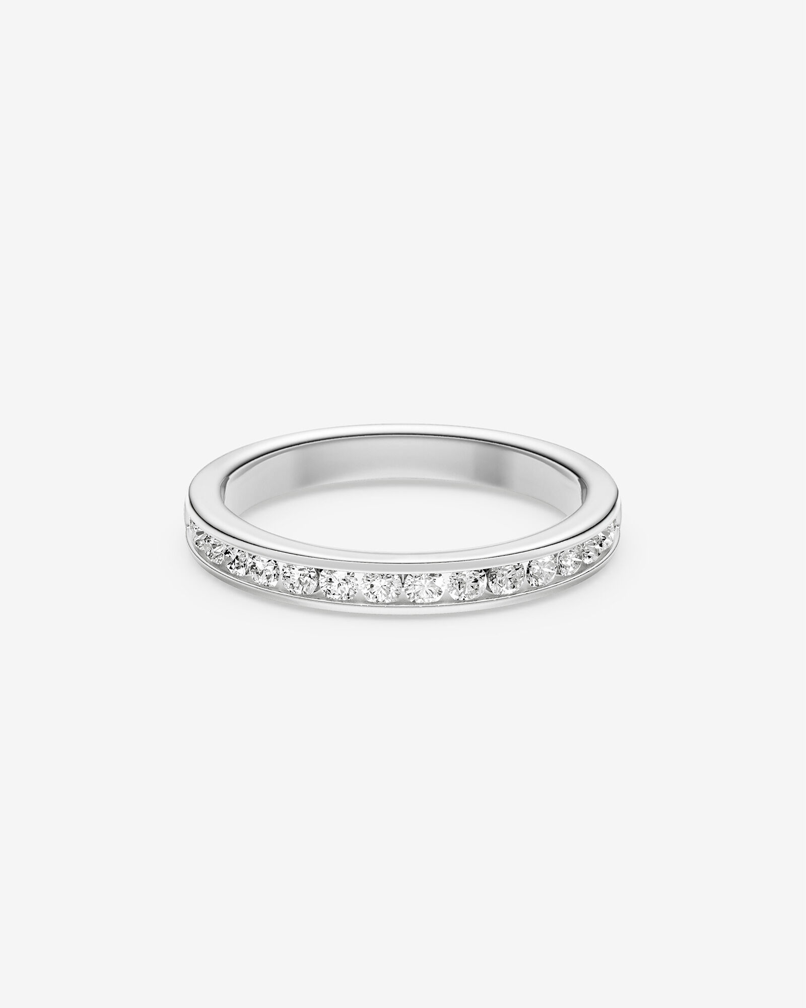0.50 Carat TW Channel Set Diamond Wedding Ring in 14kt White Gold