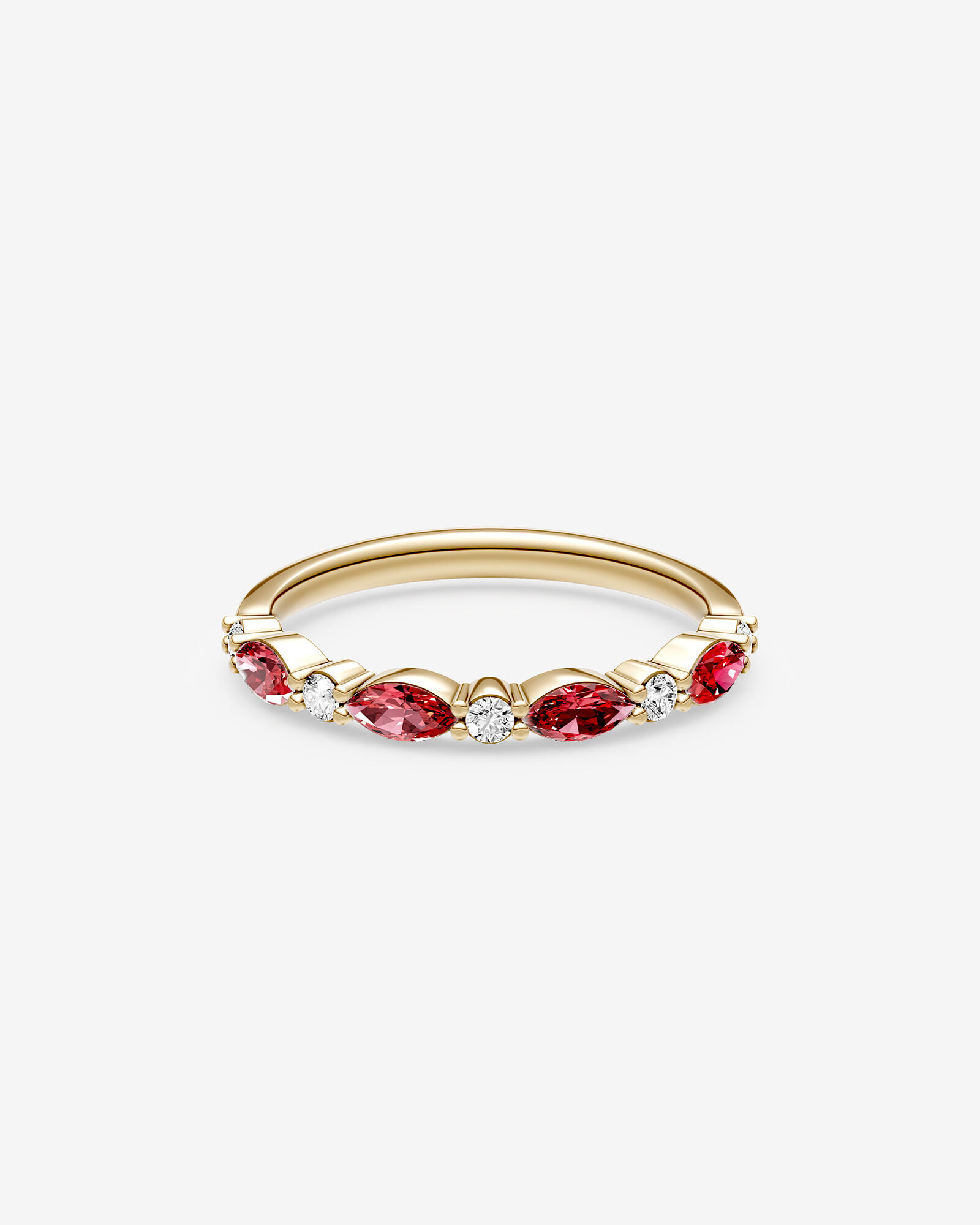 0.16 Carat TW Ruby Marquise Ring in 10kt Yellow Gold