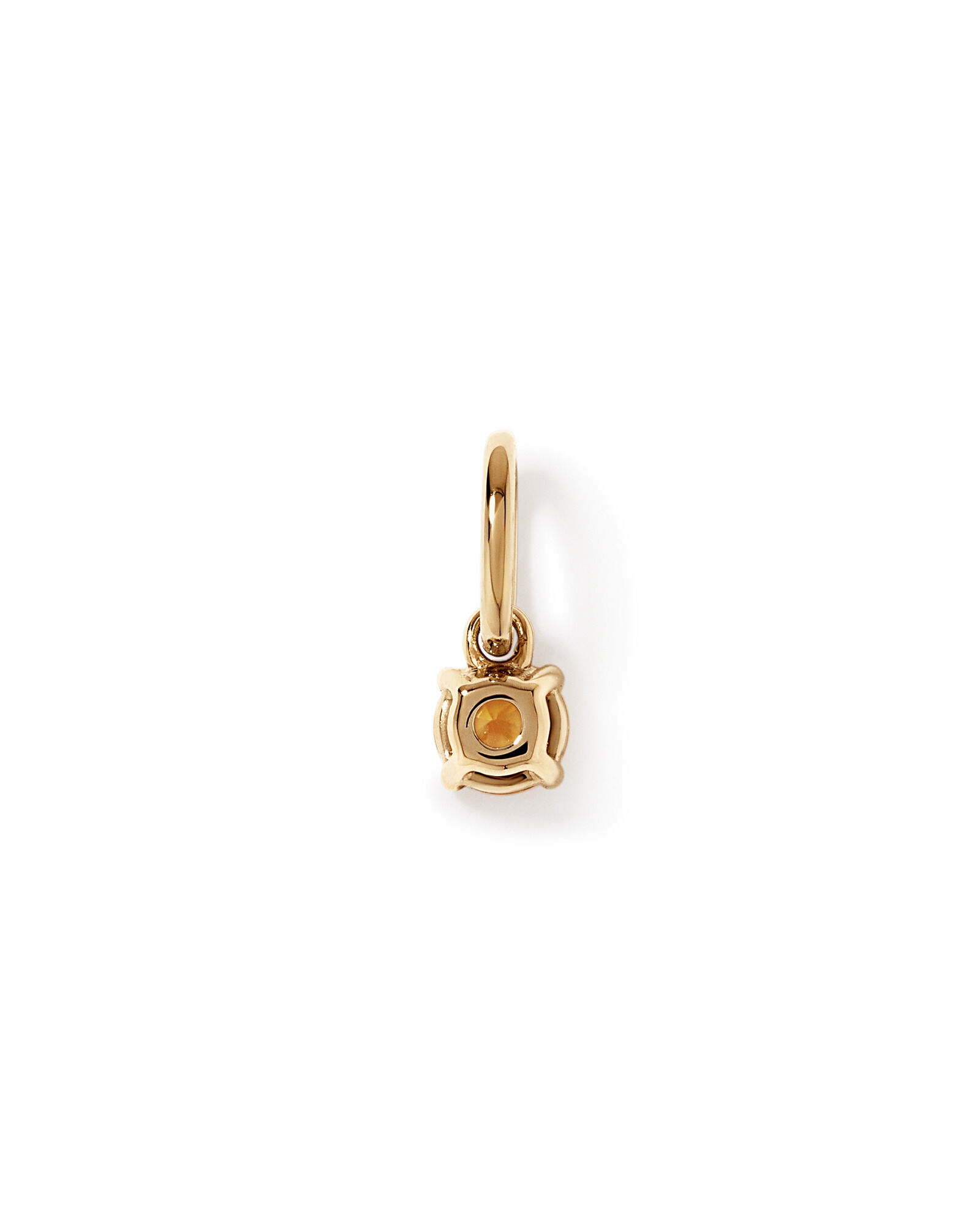 Round Citrine Birthstone Pendant in 10kt Yellow Gold
