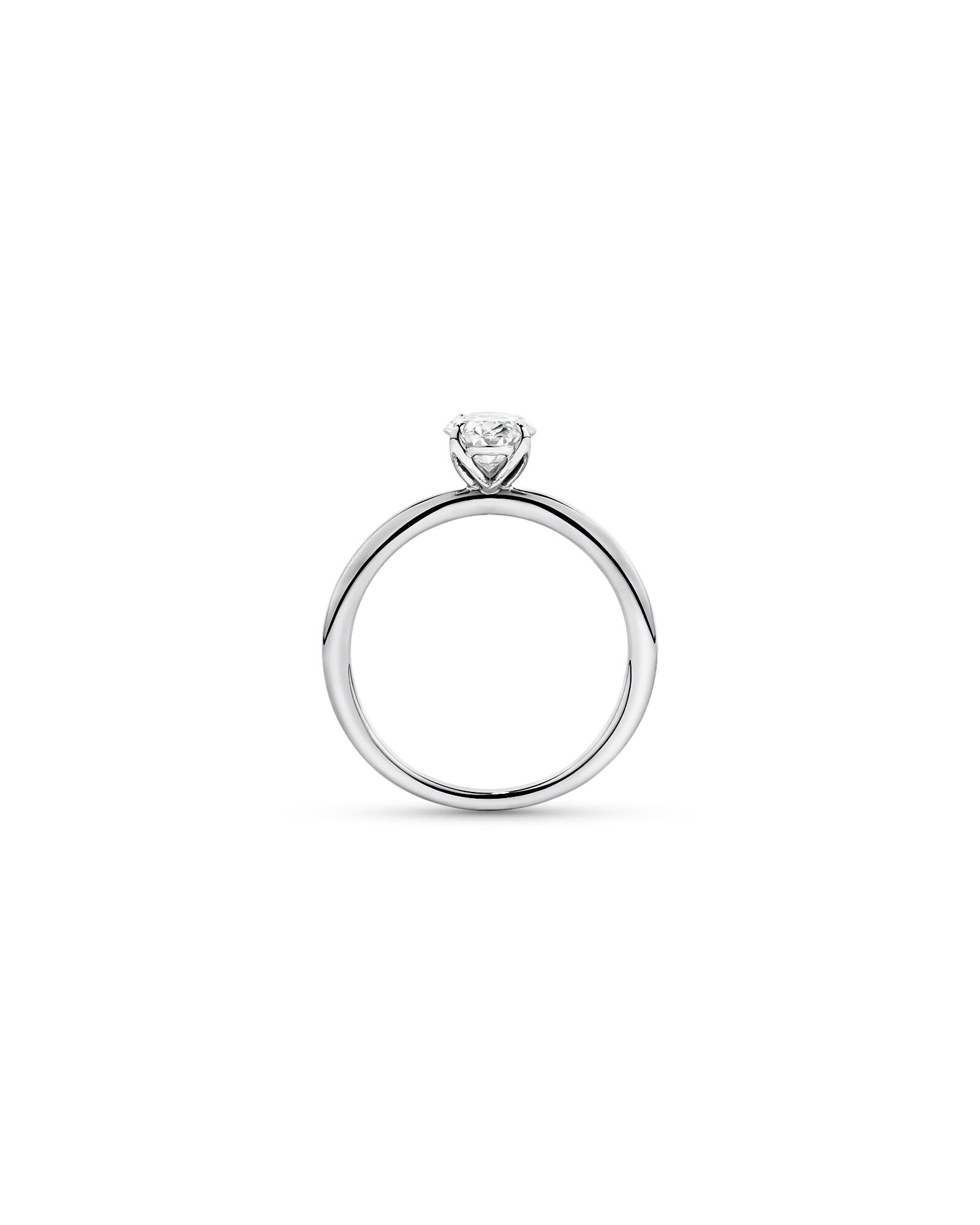 1.00 Carat TW Oval Solitaire Ring in Recycled Platinum