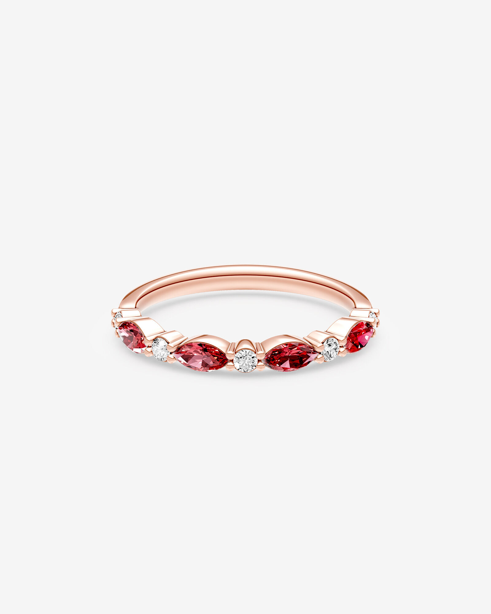 0.16 Carat TW Ruby Marquise Ring in 18kt Rose Gold