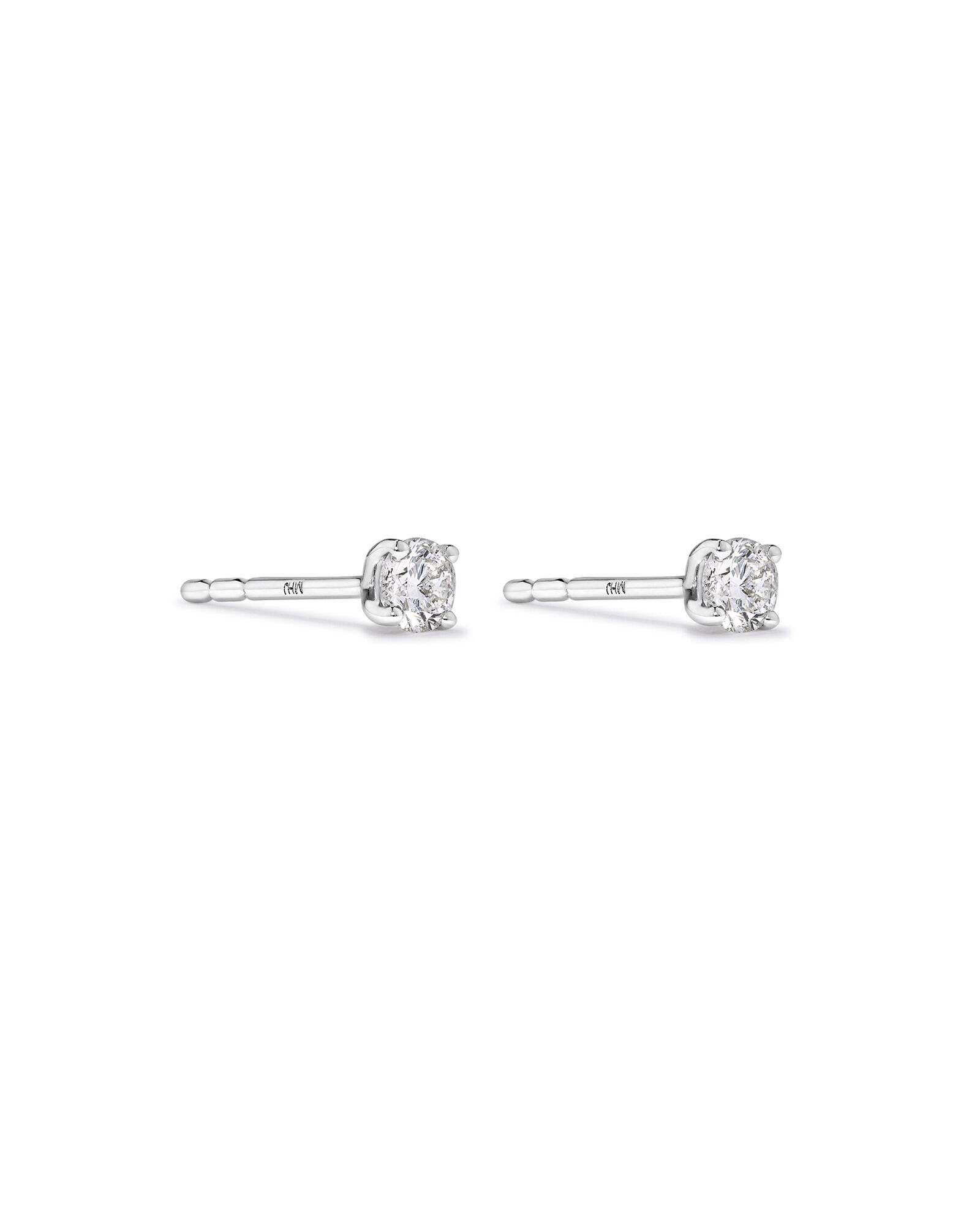0.25 Carat TW Diamond Solitaire Stud Earrings in 18kt White Gold