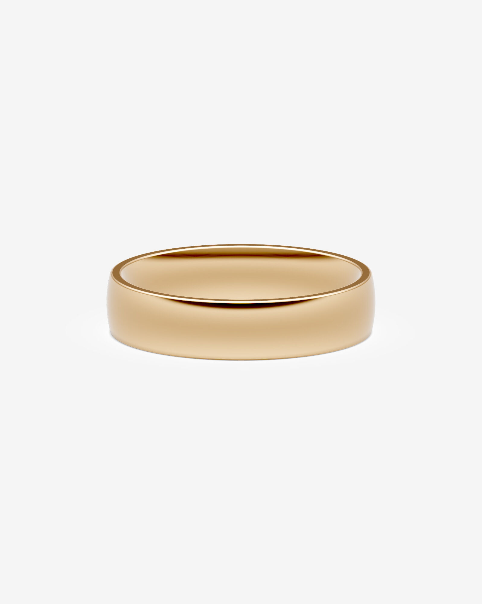 5mm Half Round Polished Wedding Band in 14kt Yellow Gold