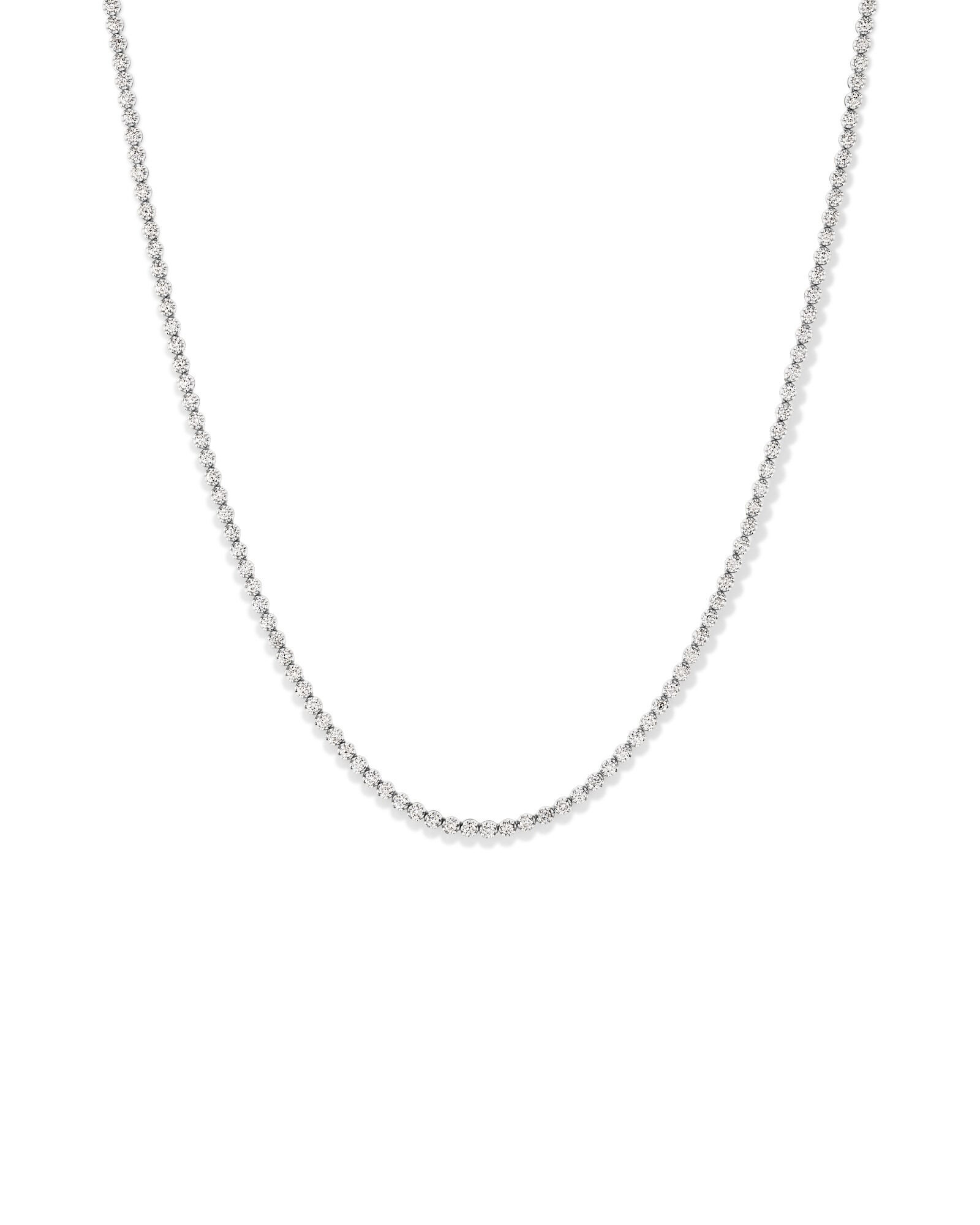 4.00 Carat TW Laboratory-Grown Diamond Tennis Necklace set in 10kt White Gold