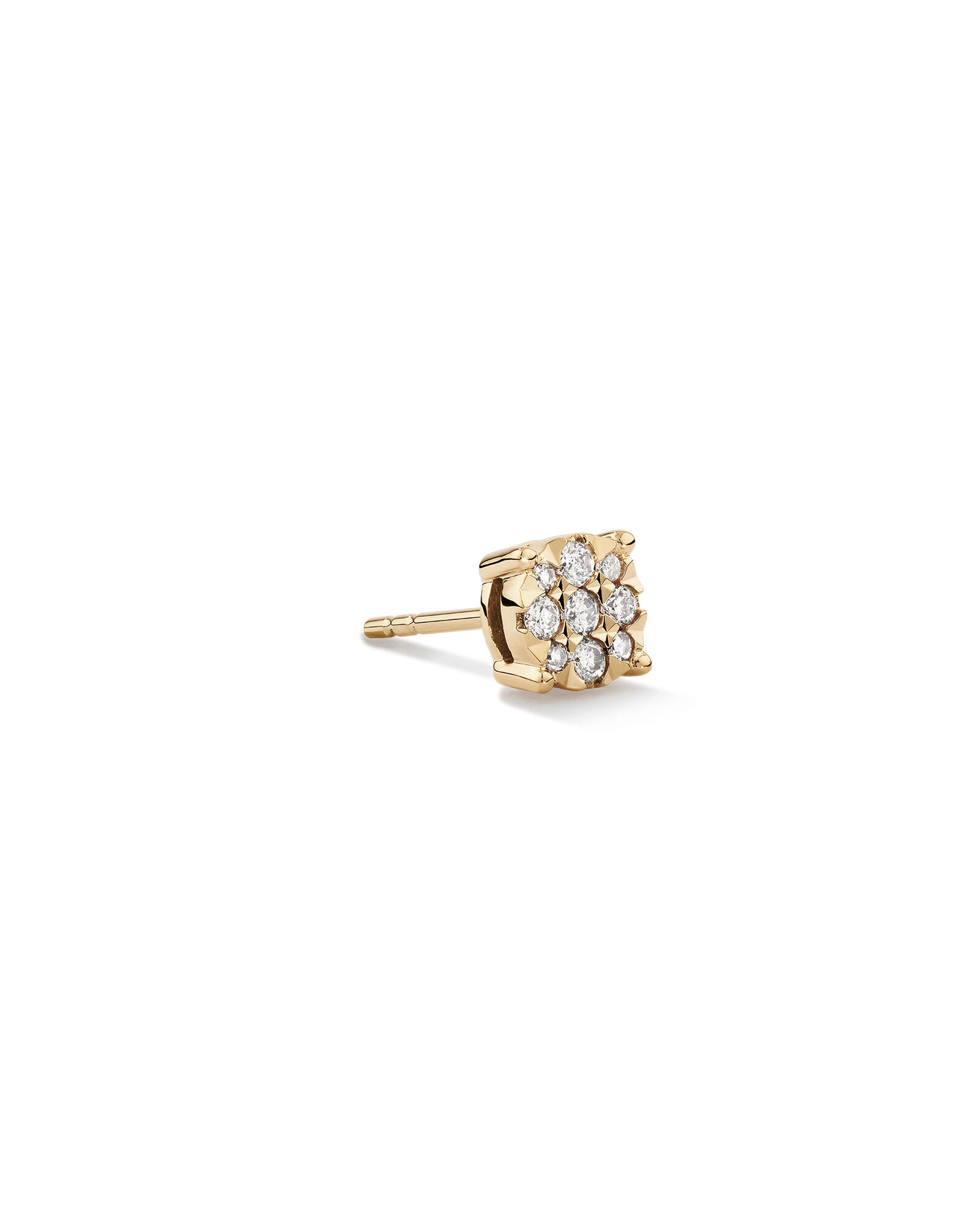 Men&rsquo;s Stud Earring with 0.12 Carat TW of Diamonds in 10kt Yellow Gold