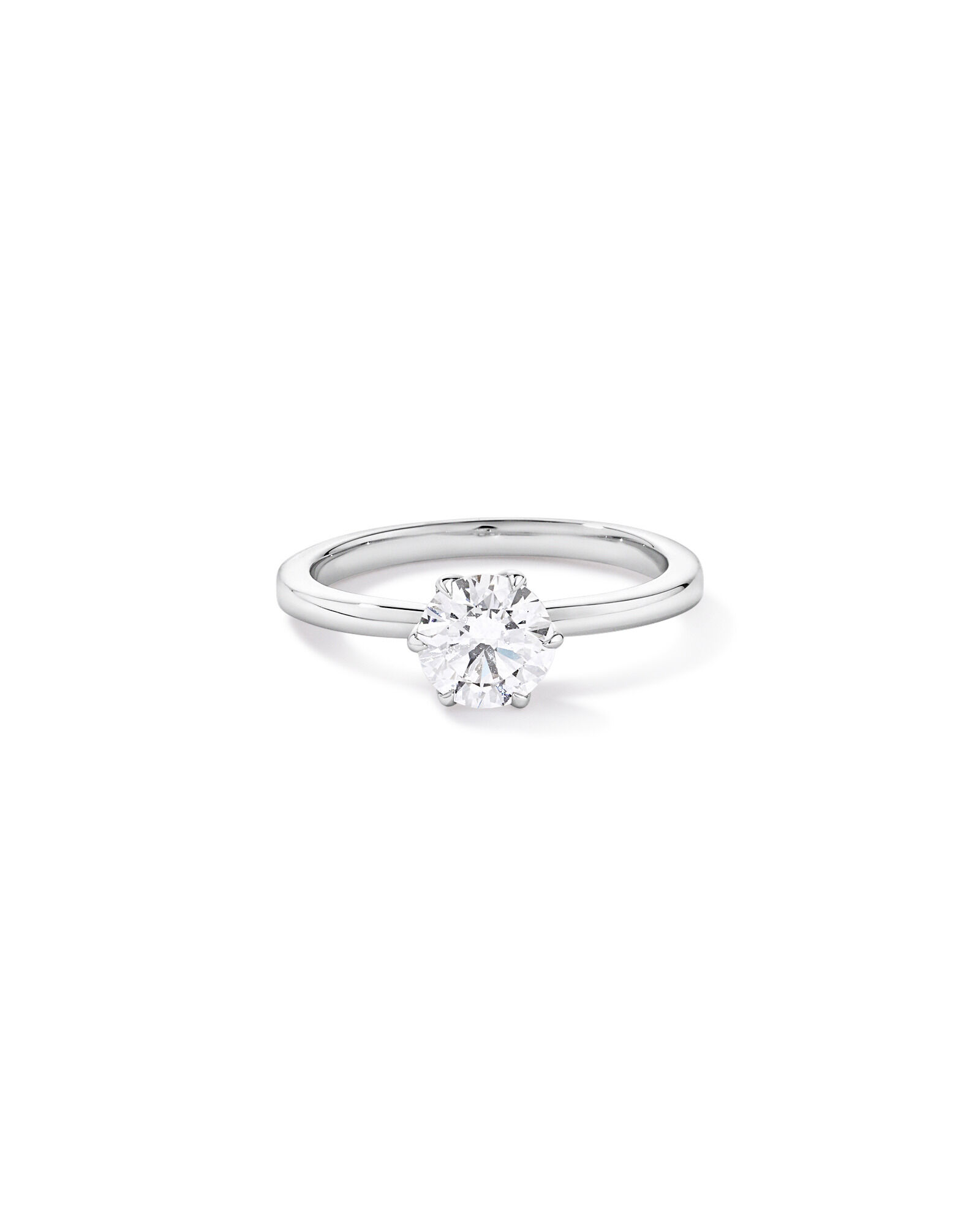 1.00 Carat TW Round Brilliant Solitaire Ring in Recycled Platinum