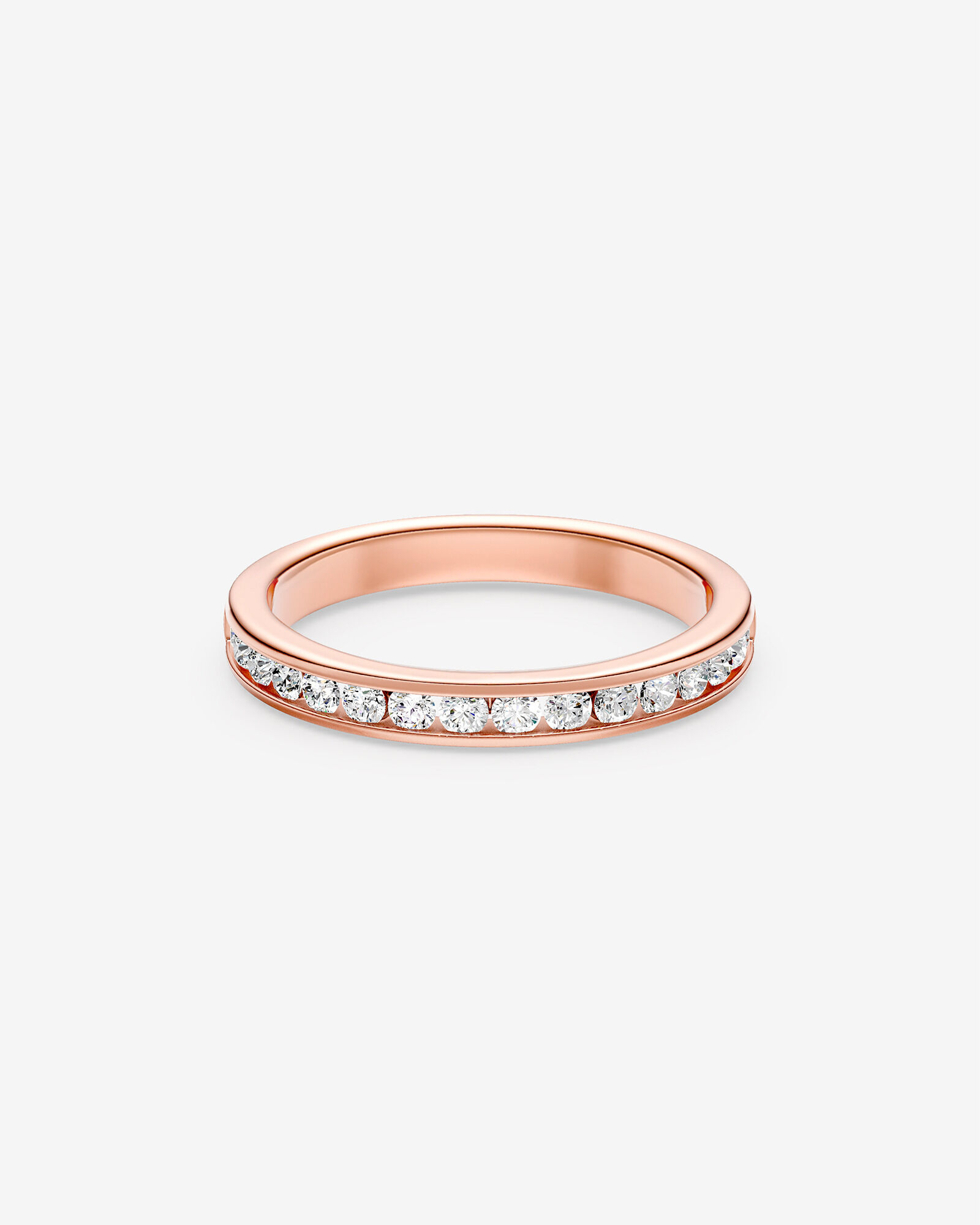 0.50 Carat TW Channel Set Diamond Wedding Ring in 14kt Rose Gold