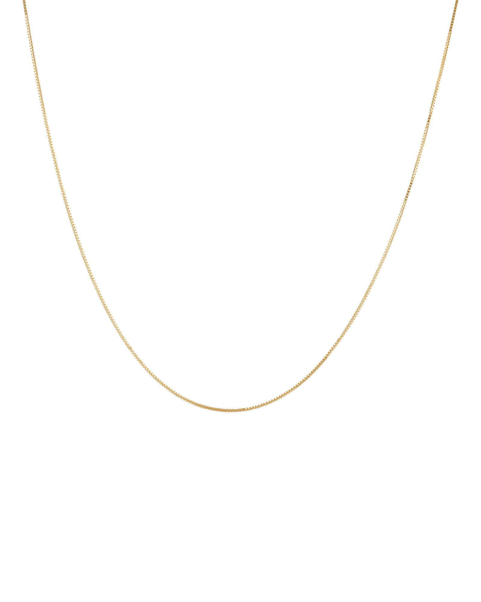 45cm (18") 0.66mm Width Box Chain in 18kt Yellow Gold