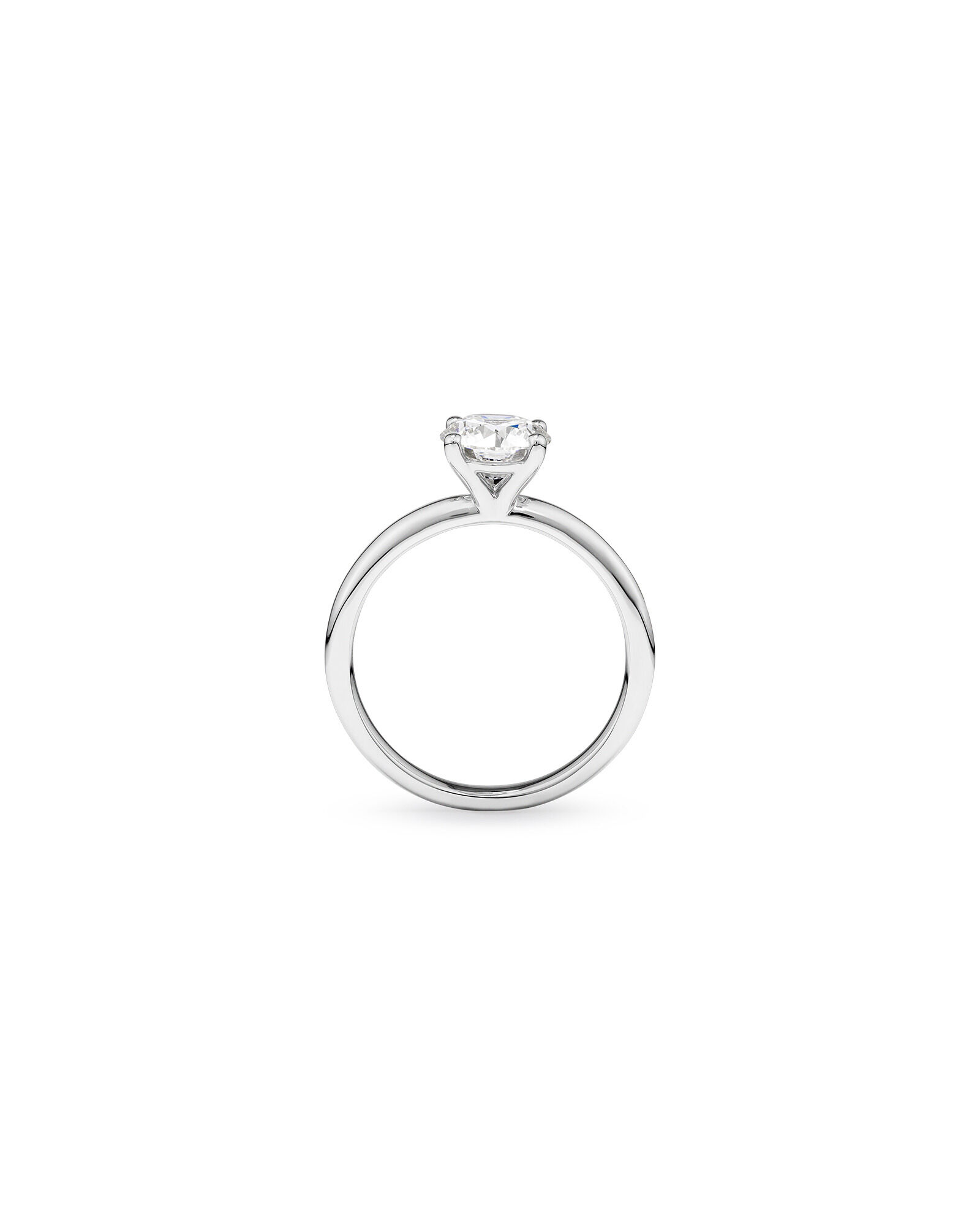1.25 Carat TW Round Brilliant Laboratory-Grown Diamond Solitaire Engagement Ring in 14kt White Gold
