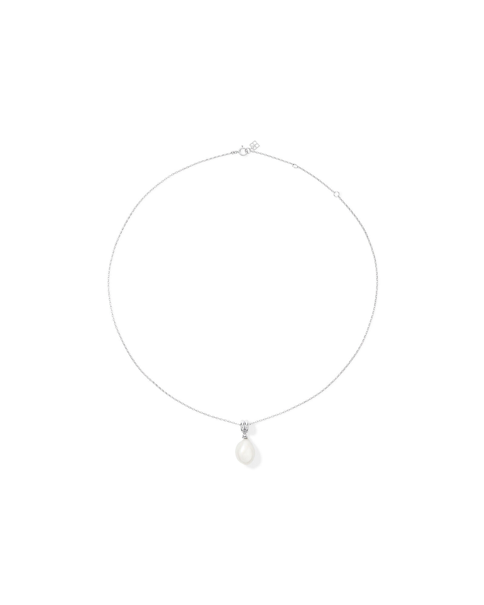 Two-Row Cultured Freshwater Baroque Pearl Pendant in Sterling Silver