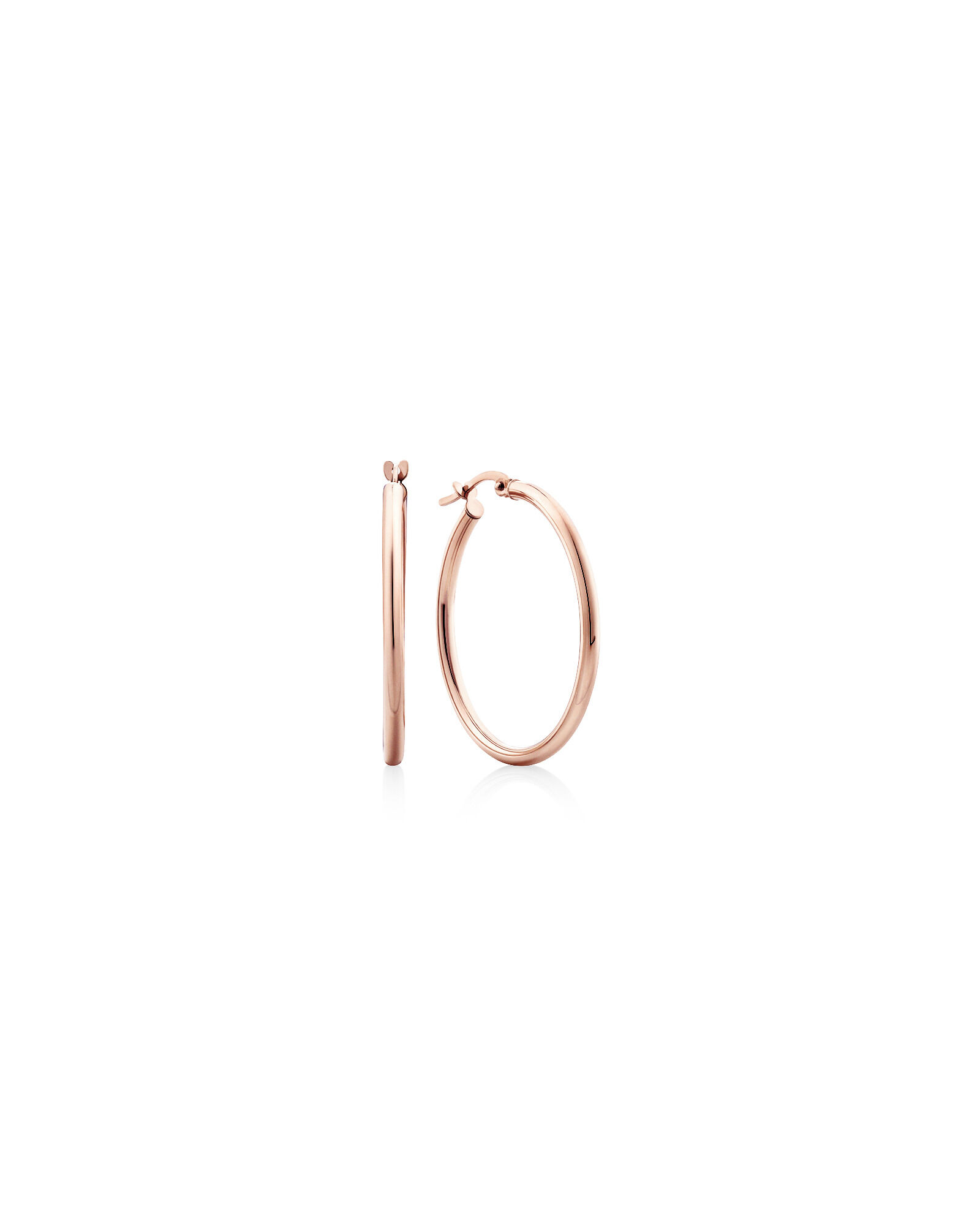 25mm Hoop Earrings in 10kt Rose Gold