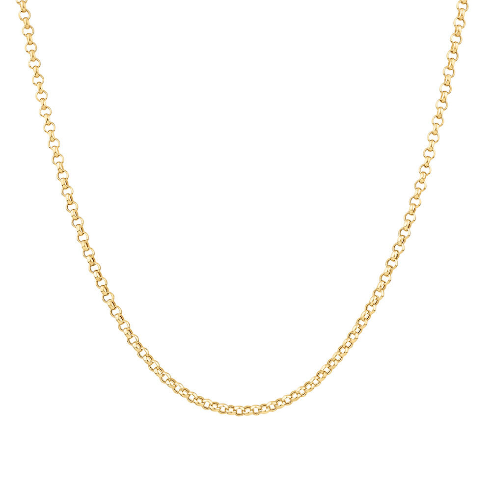 50cm (20") Hollow Belcher Chain in 10kt Yellow Gold