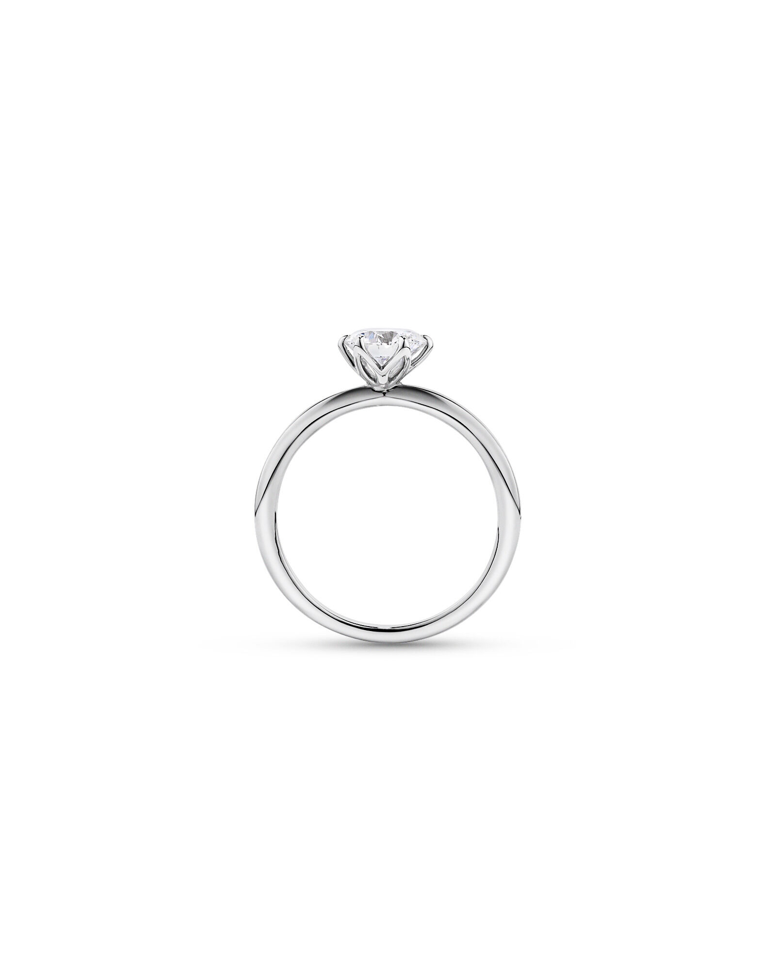 1.00 Carat TW Round Brilliant Solitaire Ring in Recycled Platinum