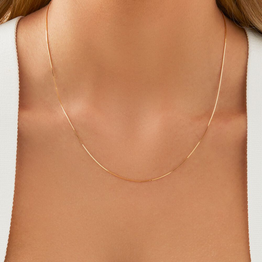 45cm (18") Box Chain in 10kt Yellow Gold
