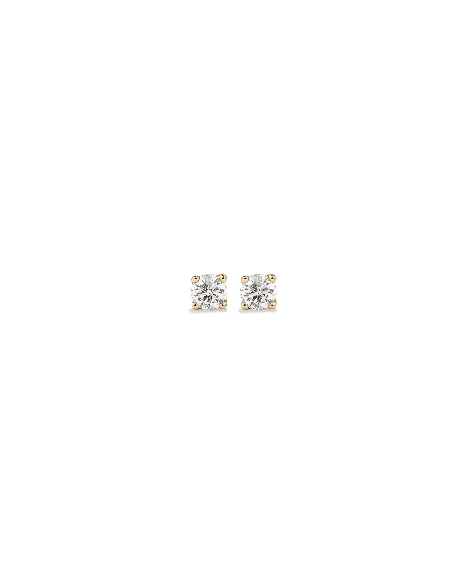 0.10 Carat TW Diamond Mini Solitaire Stud Earrings in 10kt Yellow Gold