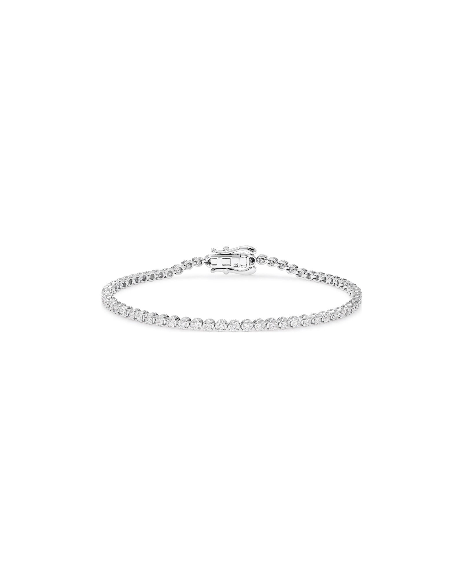 1.78 Carat TW Laboratory-Grown Diamond Tennis Bracelet in Sterling Silver