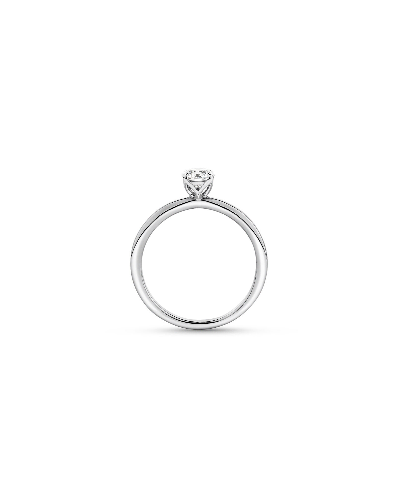 0.50 Carat TW Round Brilliant Solitaire Ring in Recycled Platinum