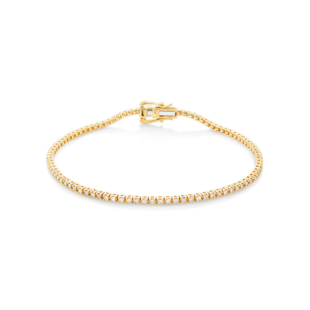 0.82 Carat TW Diamond Tennis Bracelet in 10kt Yellow Gold