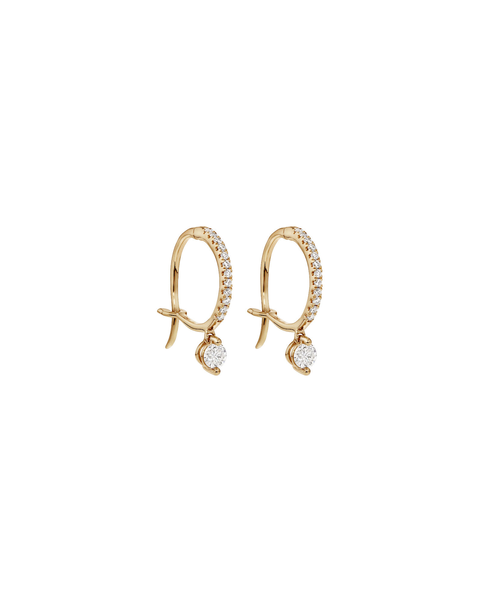 Single Drop Earrings with 0.37 Carat TW of Diamonds in 18kt Yellow Gold