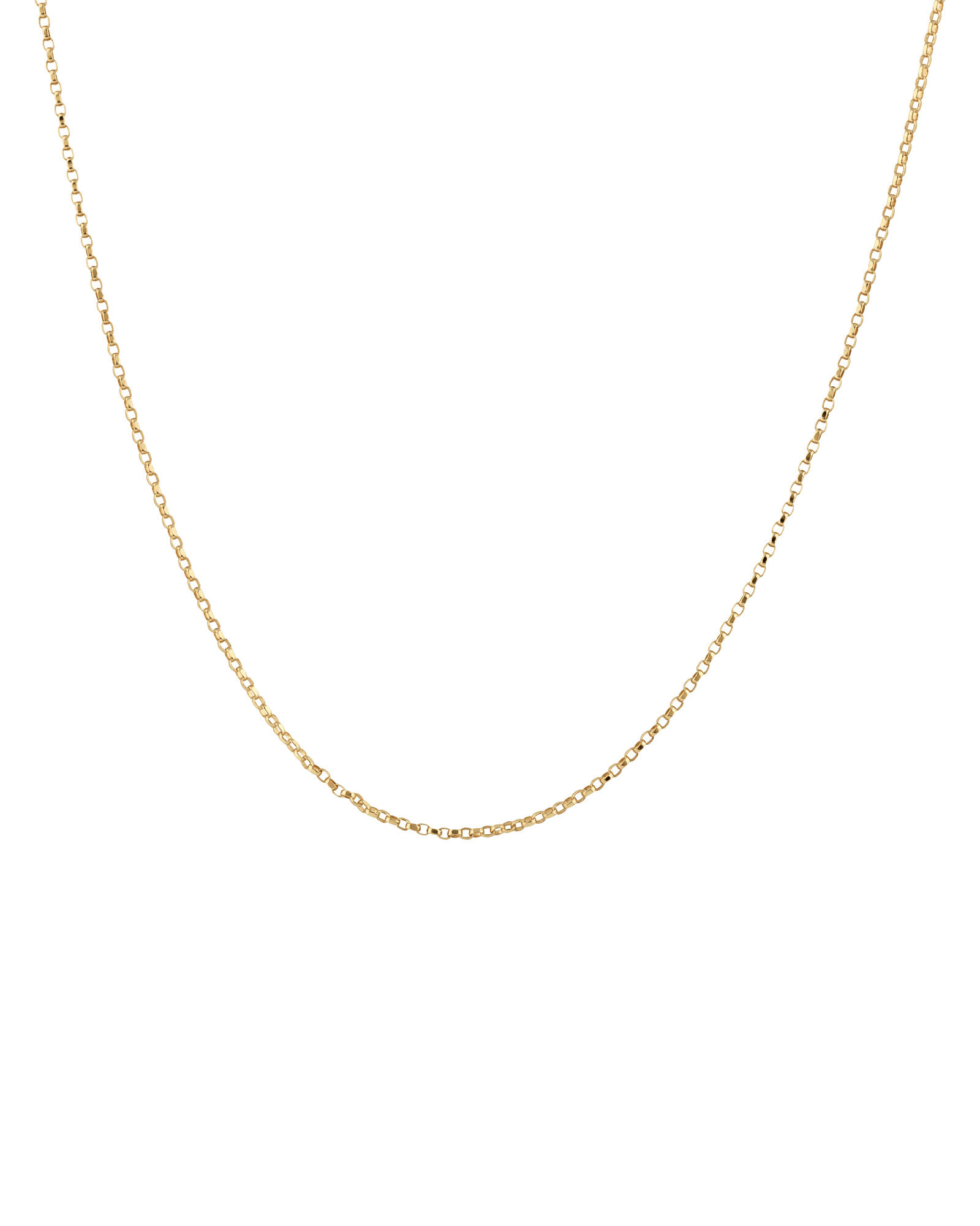 45cm (18") 1mm-1.5mm Width Diamond Cut Belcher Chain in 18kt Yellow Gold