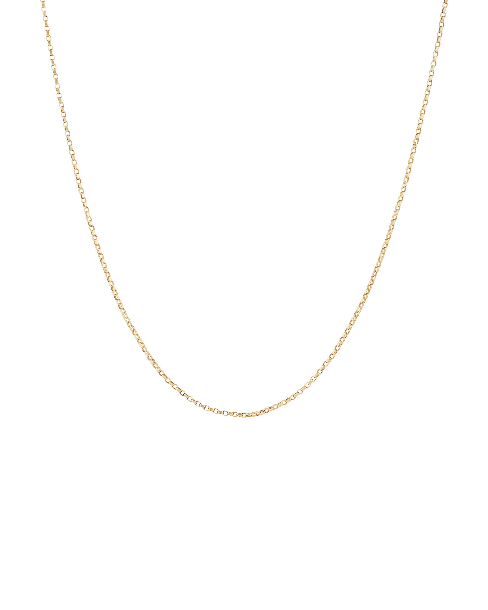 50cm (20") 1mm-1.5mm Width Diamond Cut Belcher Chain in 18kt Yellow Gold
