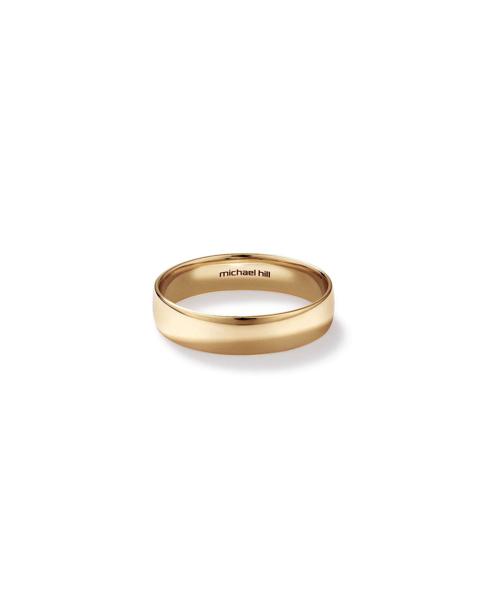 5mm Lite Half Round Polished Wedding Band in 10kt Yellow Gold