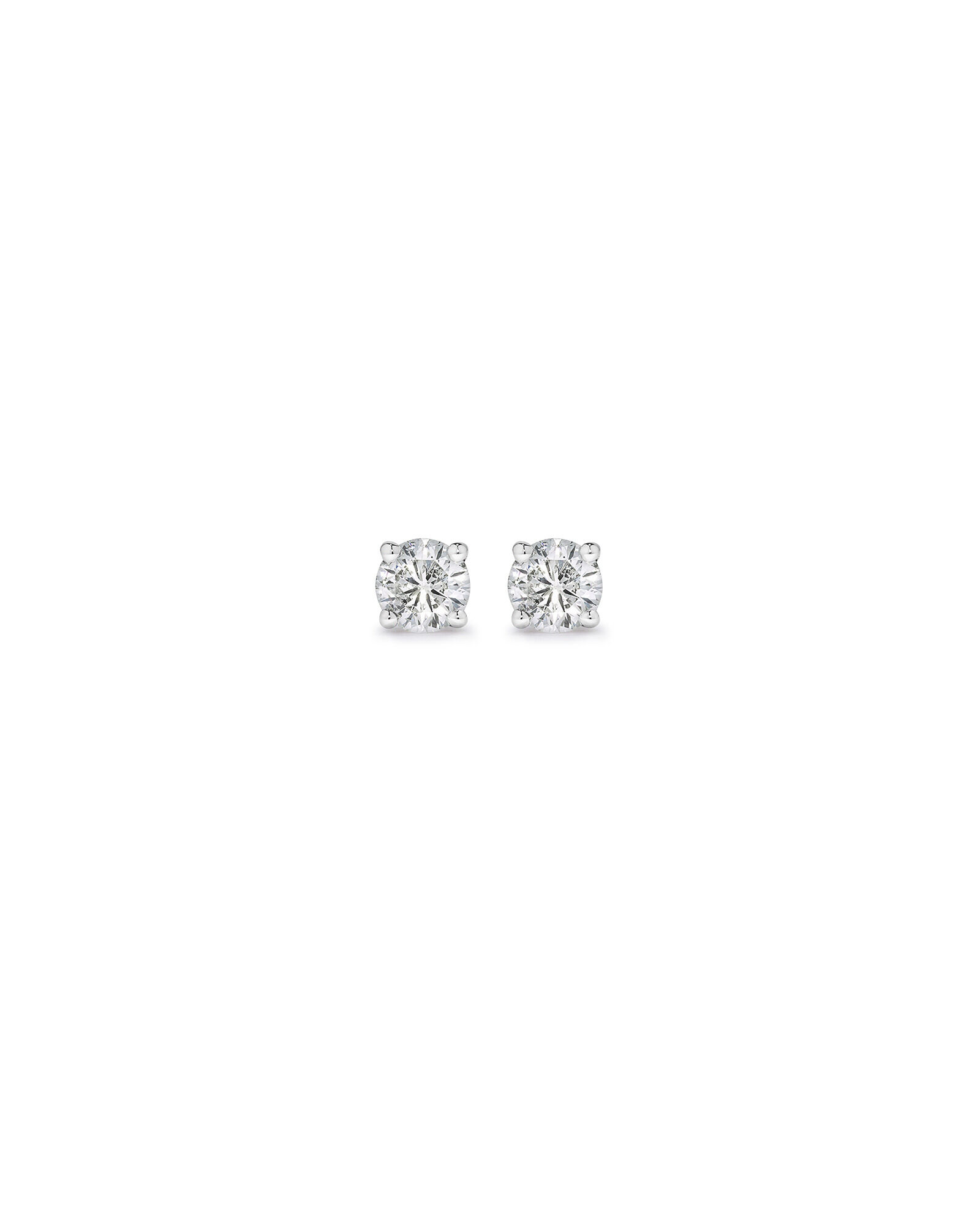 0.25 Carat TW Diamond Solitaire Stud Earrings in 18kt White Gold