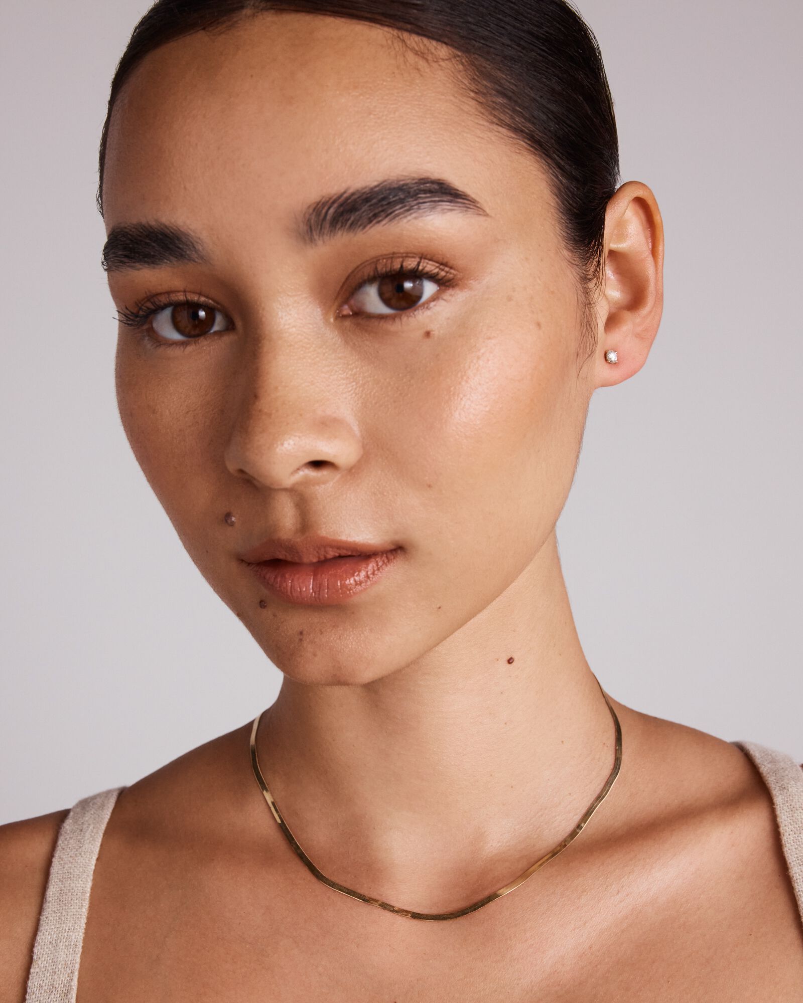 45cm (18&rdquo;) 2mm-2.5mm Width Herringbone Chain in 10kt Yellow Gold