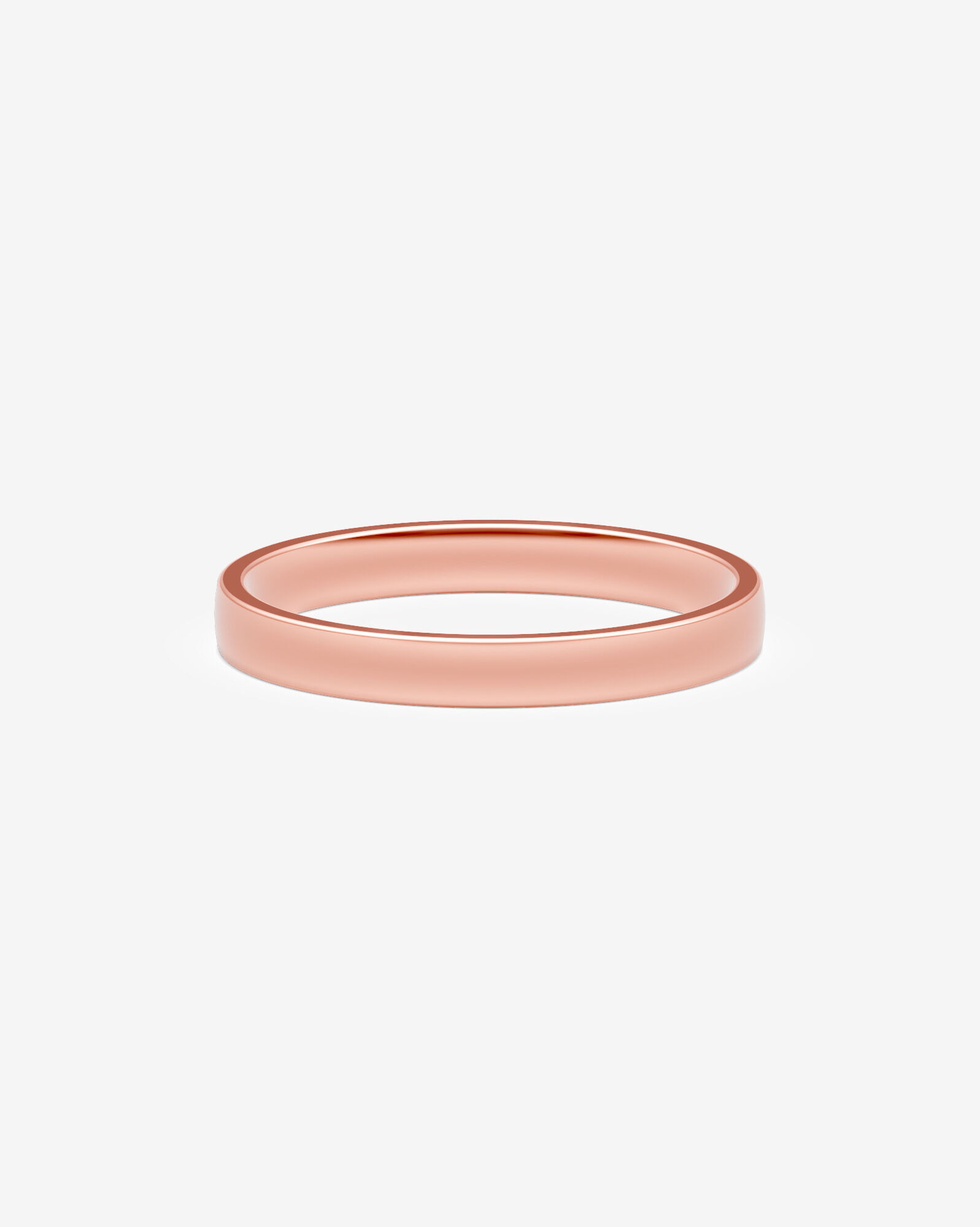3mm Half Round Wedding Band in 10kt Rose Gold