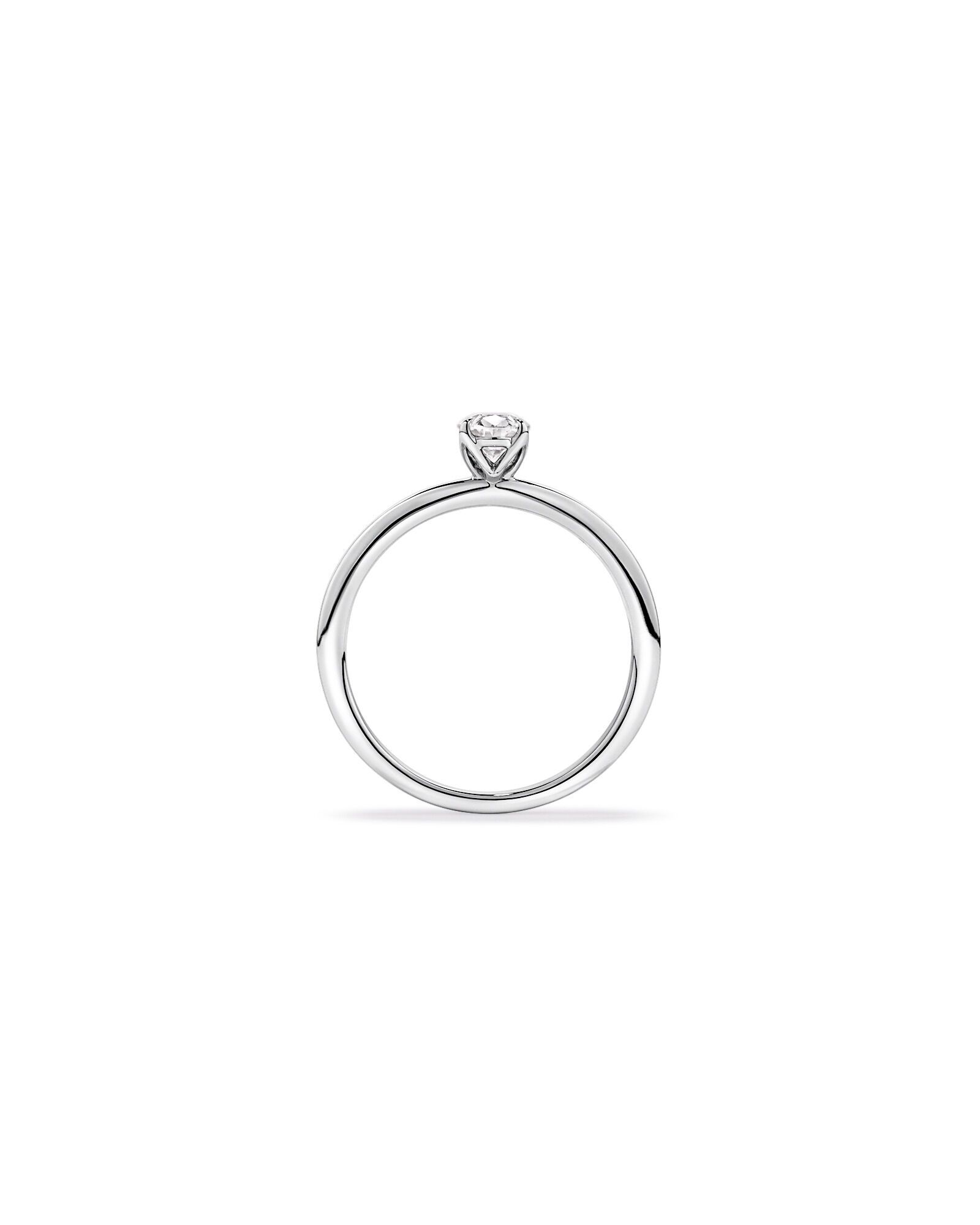 0.50 Carat TW Oval Solitaire Ring in Recycled Platinum