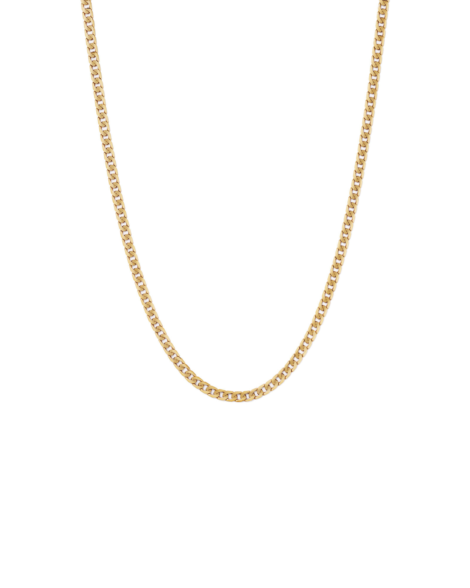 55cm (22") 6mm-6.5mm Width Curb Chain in 10kt Yellow Gold