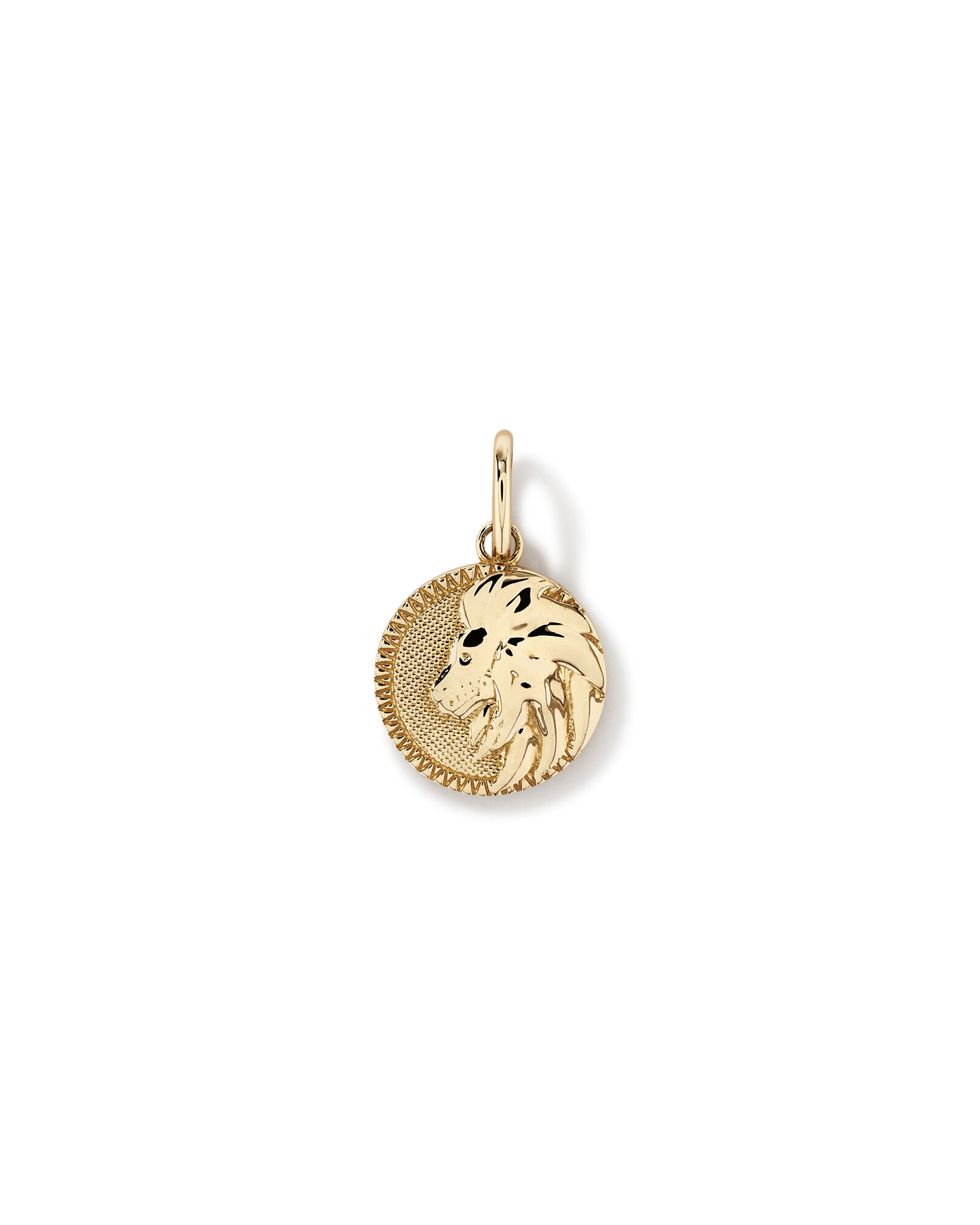 Diamond Accent Leo Zodiac Pendant in 10kt Yellow Gold