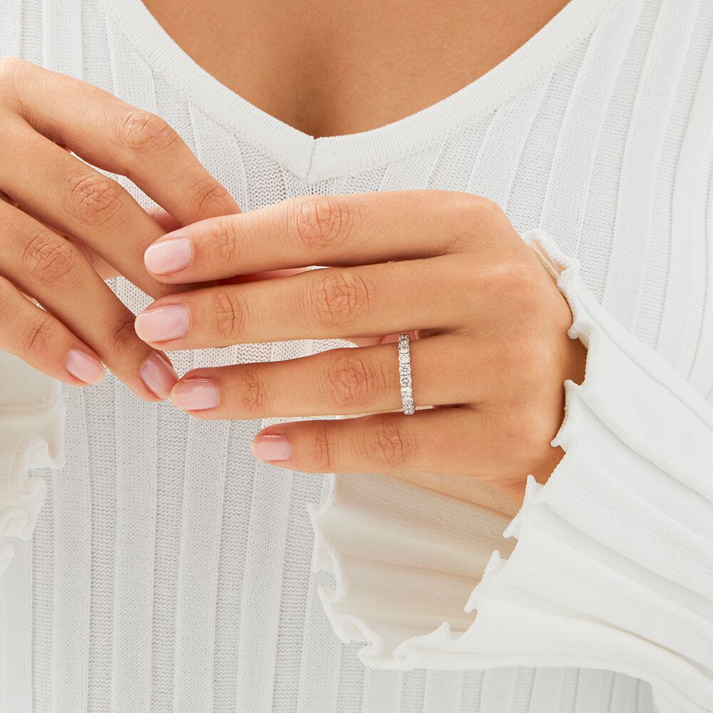 Evermore Wedding Band with 1 Carat TW Diamonds in 14kt White Gold