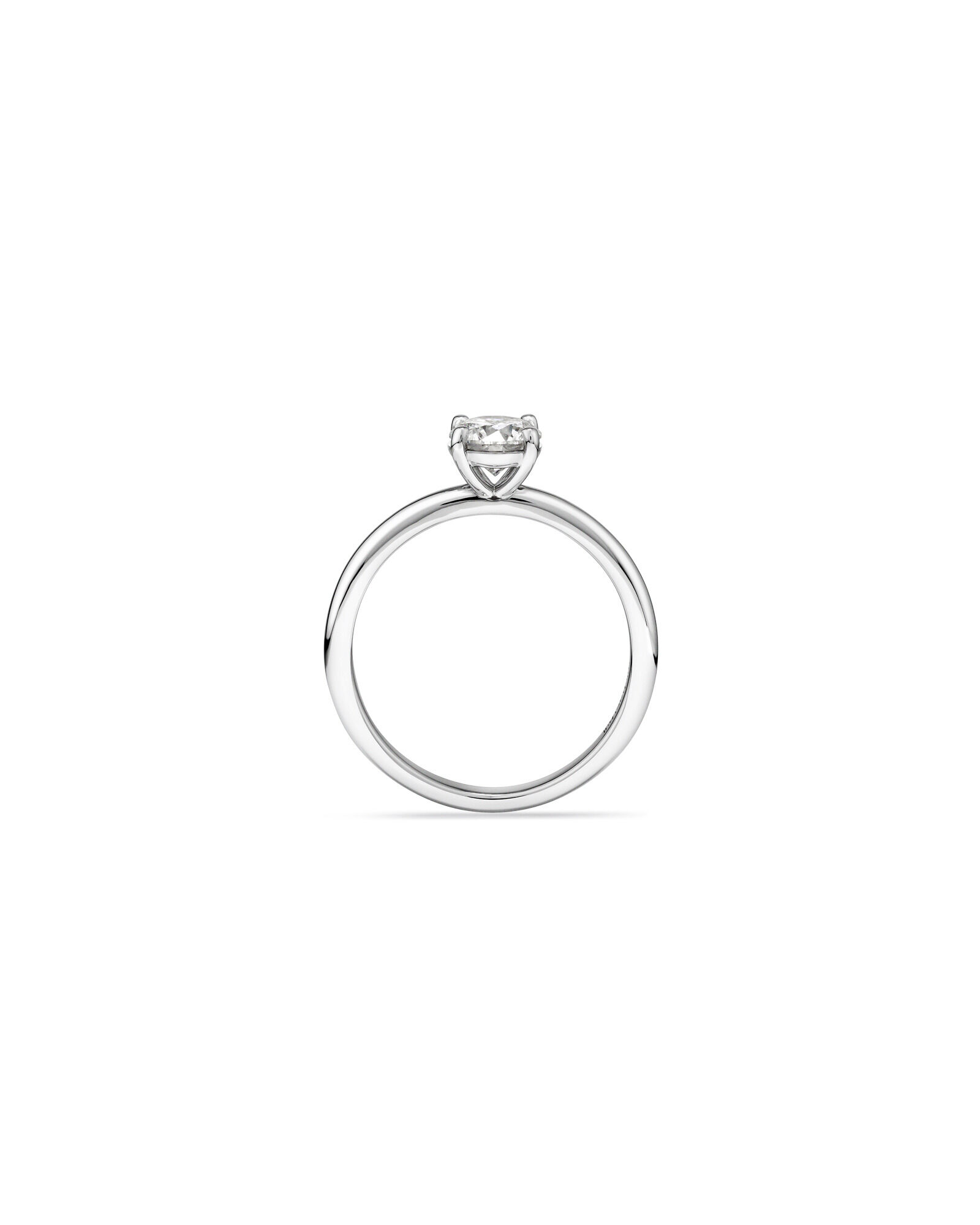 0.70 Carat TW Round Brilliant Diamond Solitaire Engagement Ring in 14kt White Gold