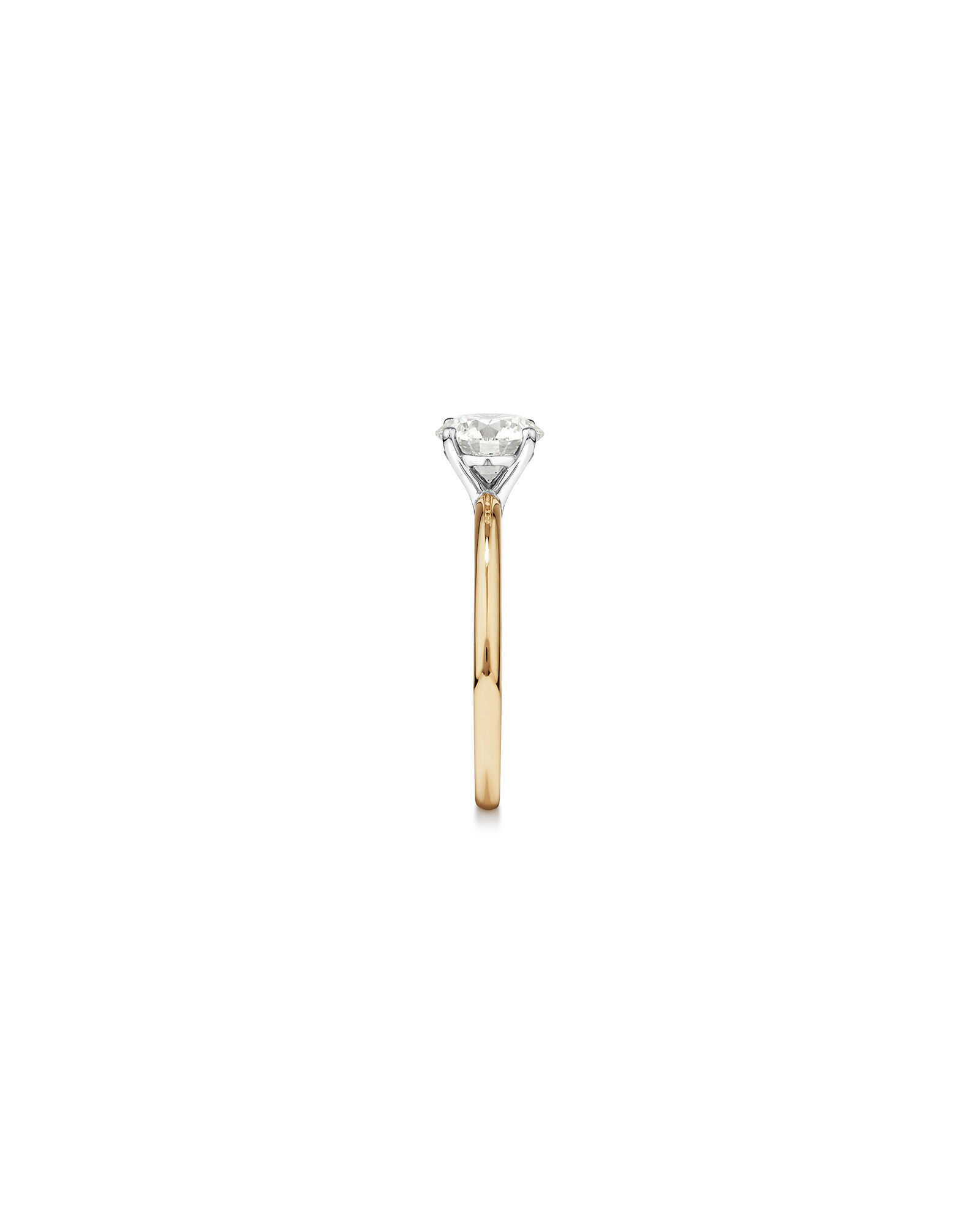 1.25 Carat TW Round Brilliant Laboratory-Grown Diamond Solitaire Engagement Ring in 14kt Yellow and White Gold