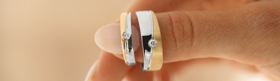Unisex wedding bands with diamonds online